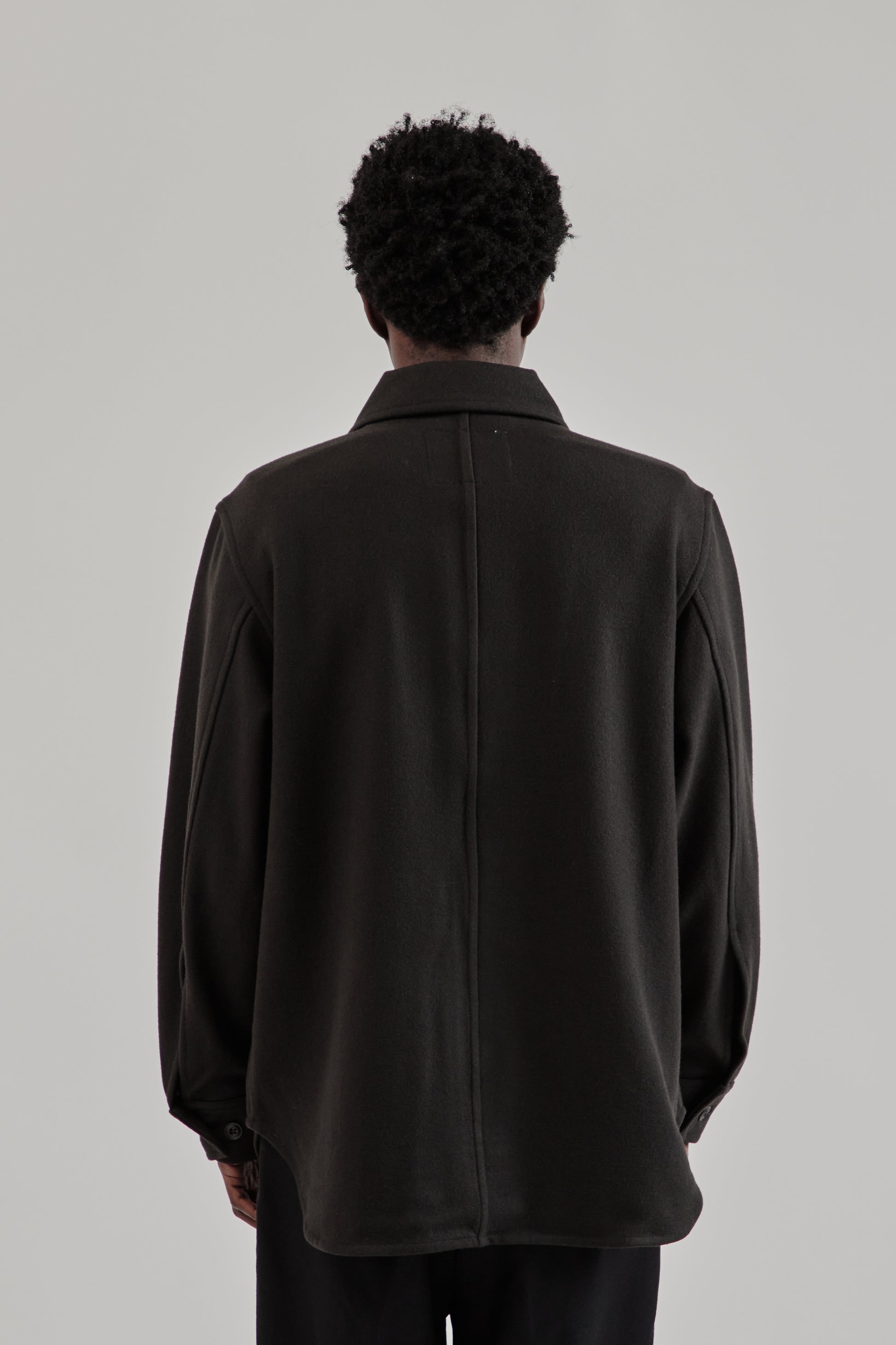 Parages FW25 Woody Wool Overshirt Navy13