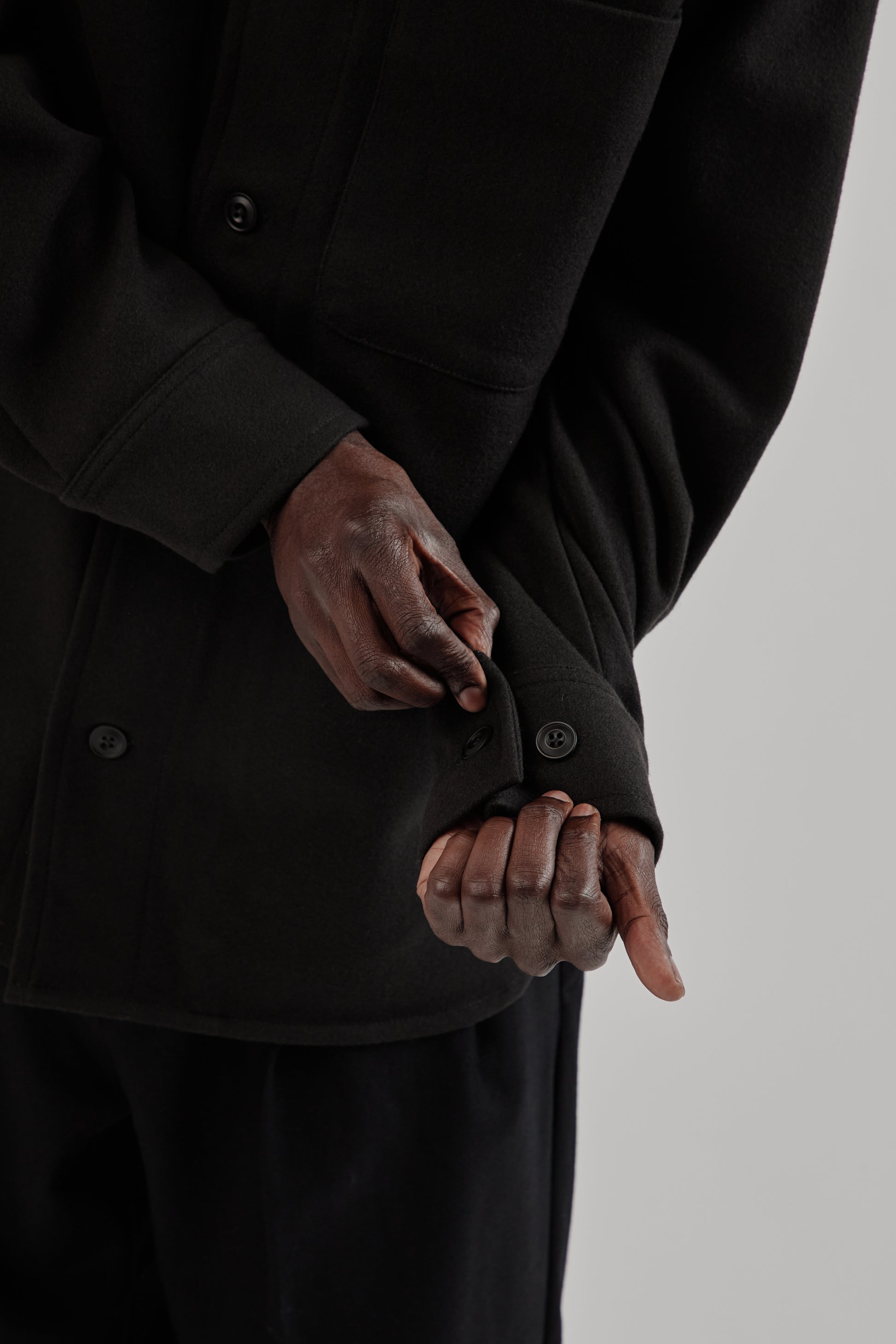 Parages FW25 Woody Wool Overshirt Navy18
