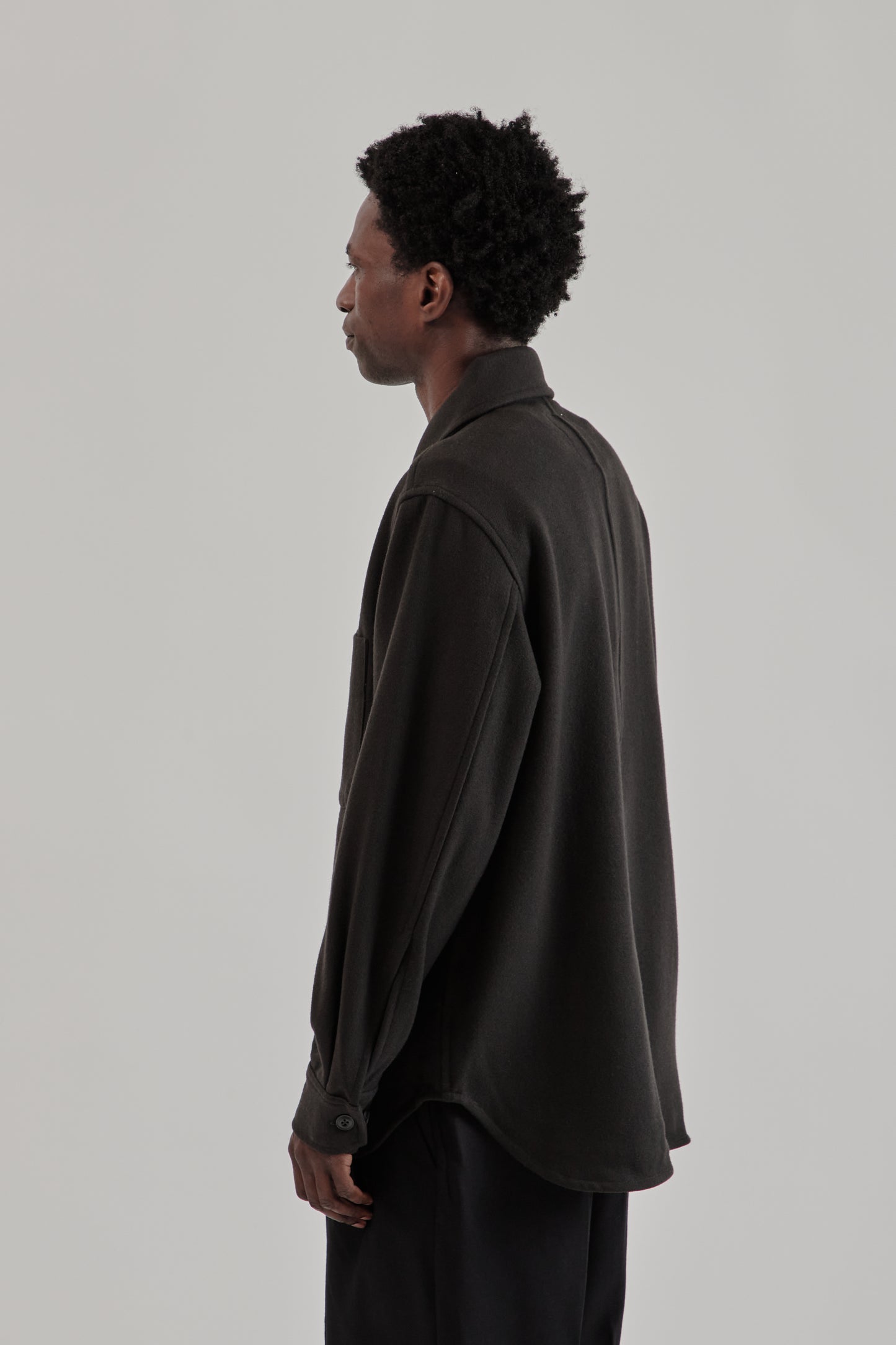 Parages FW25 Woody Wool Overshirt Navy9