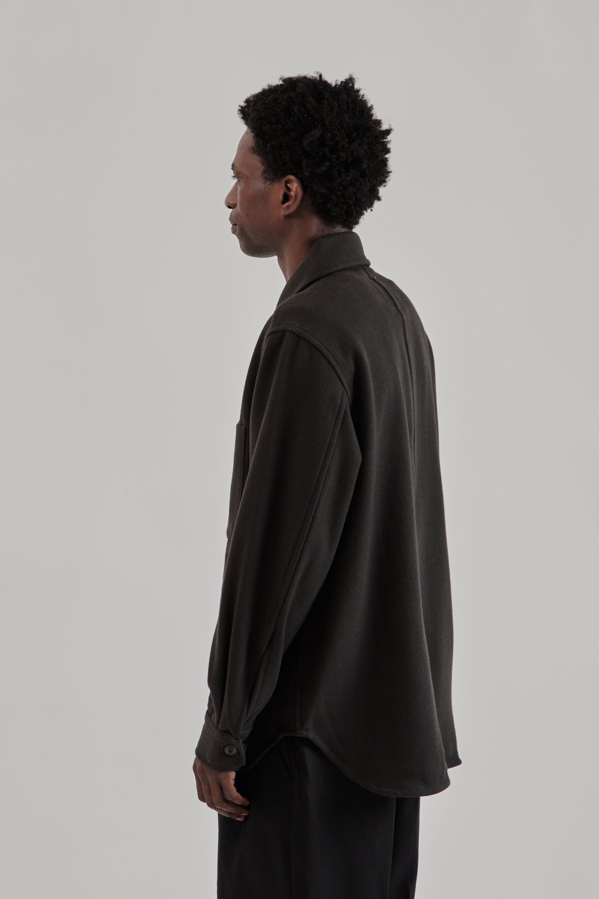 Parages FW25 Woody Wool Overshirt Navy9