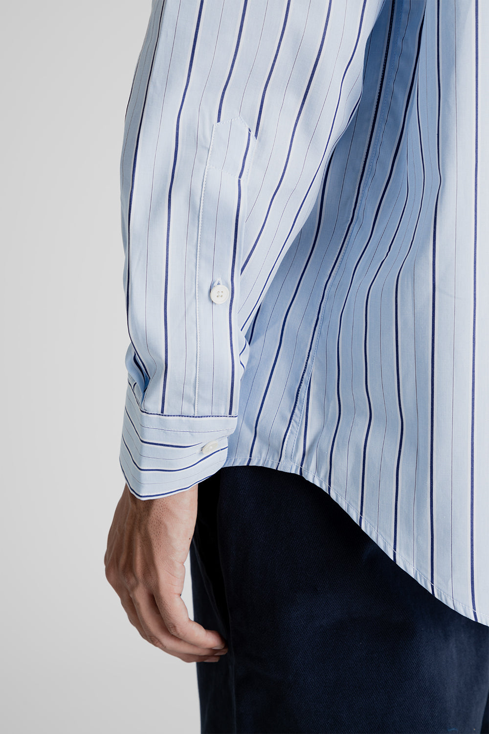 Parages Joseph Shirt in Blue Sky Stripes | Wallace Mercantile Shop