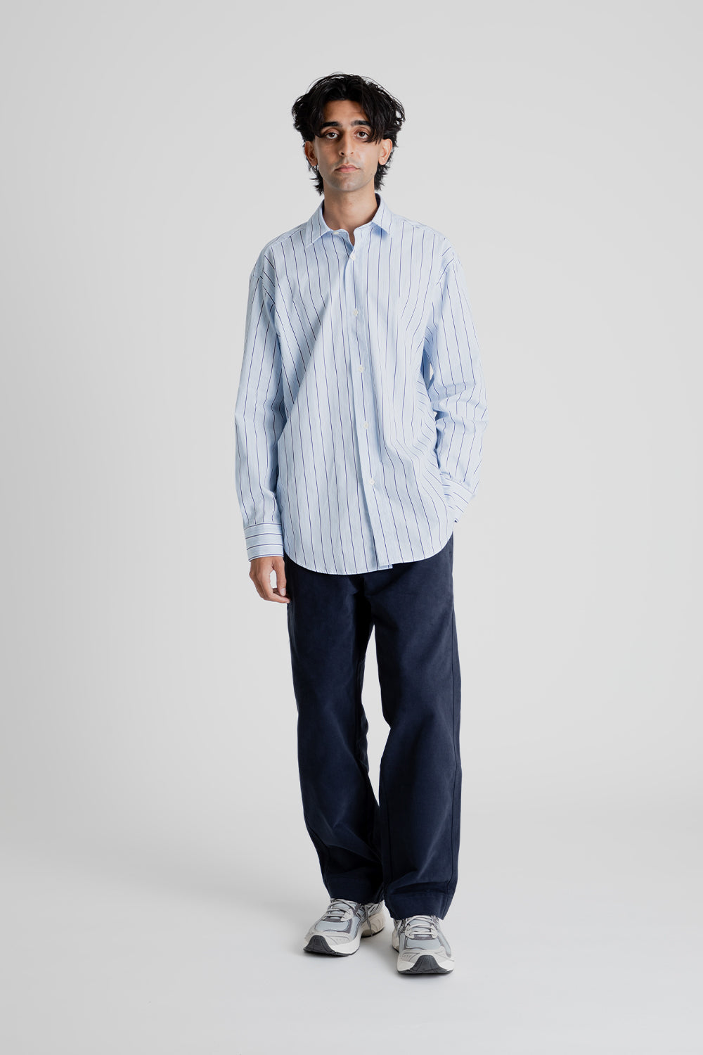 Parages Joseph Shirt in Blue Sky Stripes