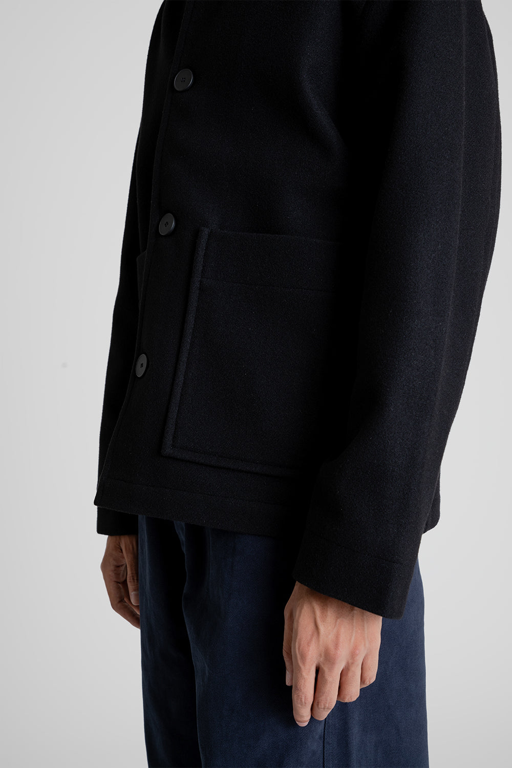 Parages New Aubrac Wool Jacket in Black