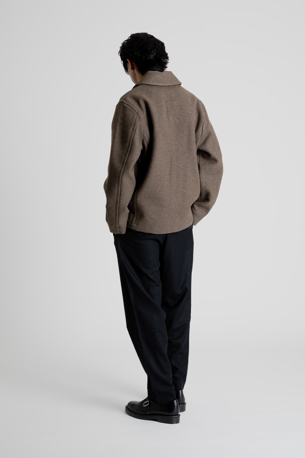 Parages New Aubrac Wool Jacket in Brown Melange