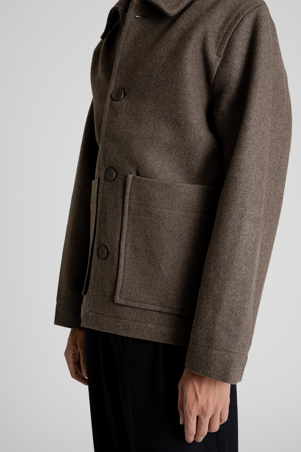 Parages New Aubrac Wool Jacket in Brown Melange