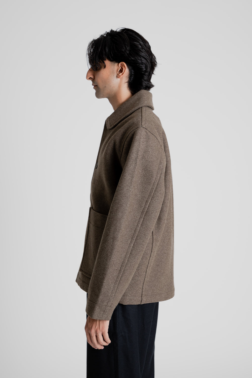 Parages New Aubrac Wool Jacket in Brown Melange