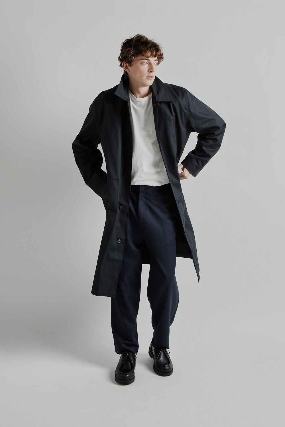 Parages Pardessus Overcoat - Navy | Wallace Mercantile Shop Parages Pardessus Overcoat - Navy | Wallace Mercantile Shop