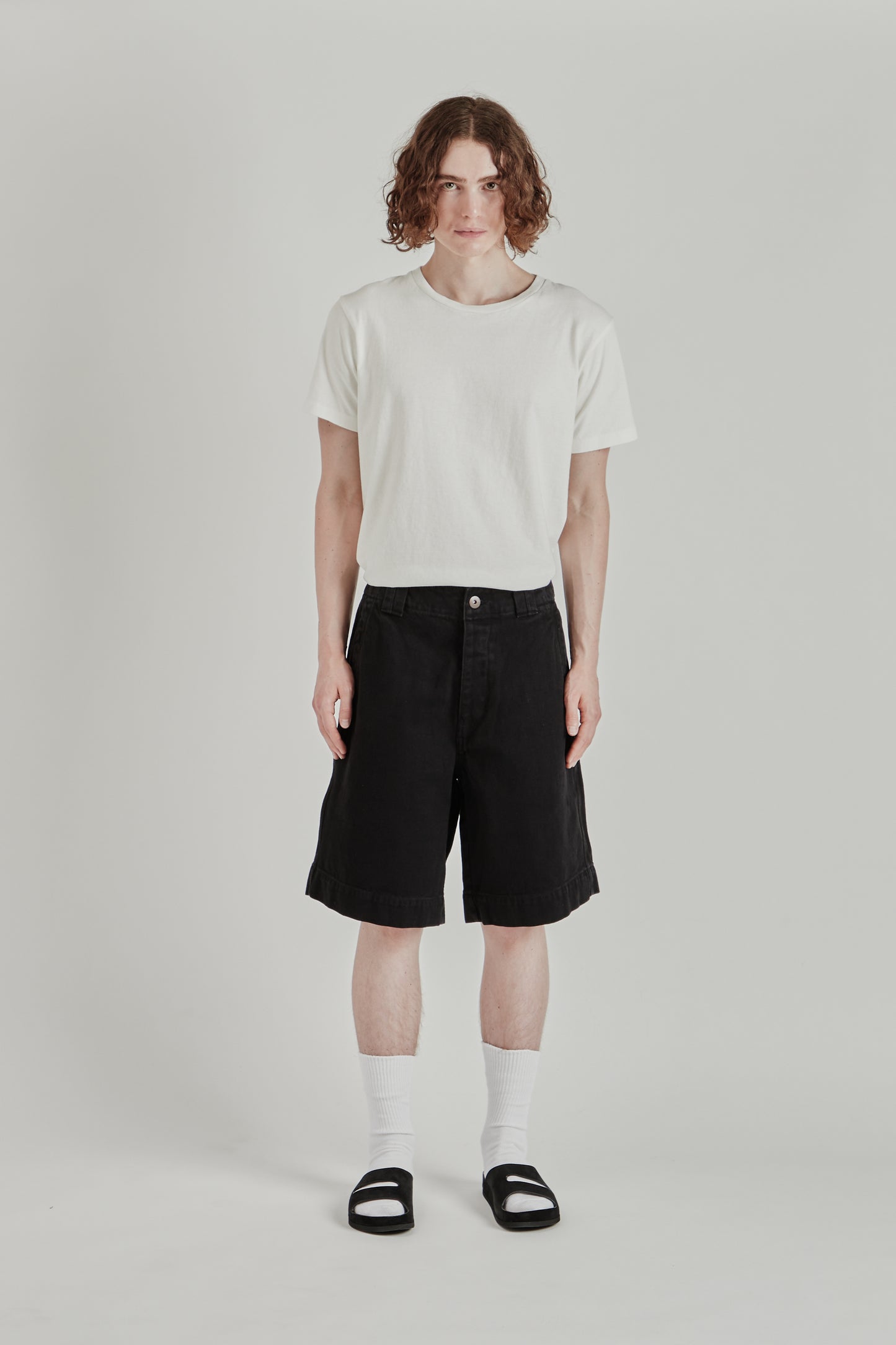 Dad Denim Bermuda Shorts - Black