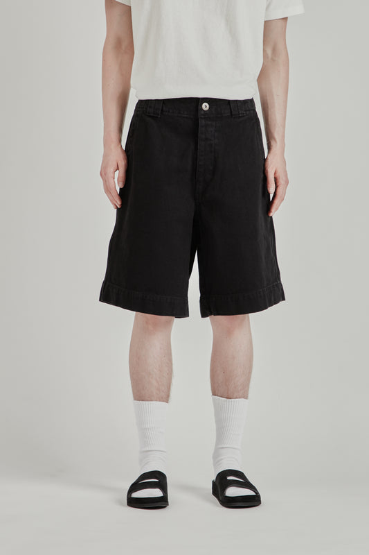 Dad Denim Bermuda Shorts - Black
