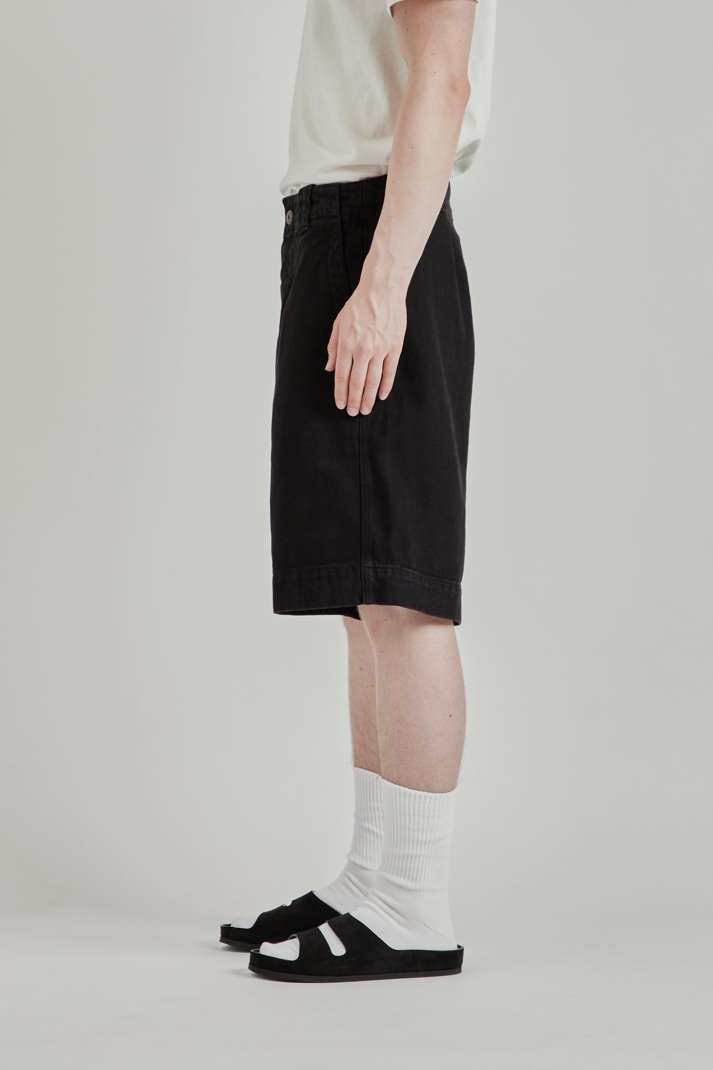 Dad Denim Bermuda Shorts - Black