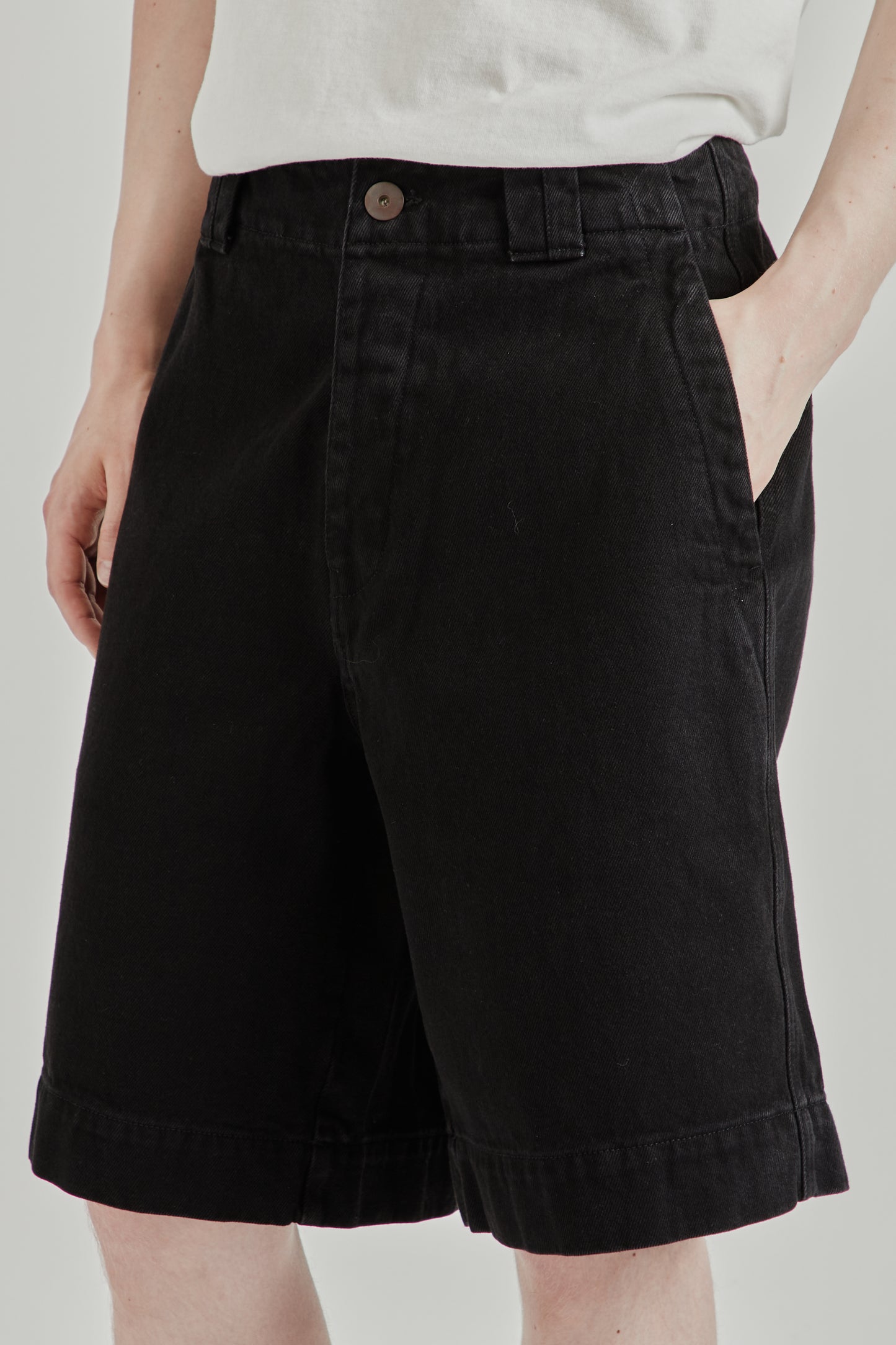 Dad Denim Bermuda Shorts - Black