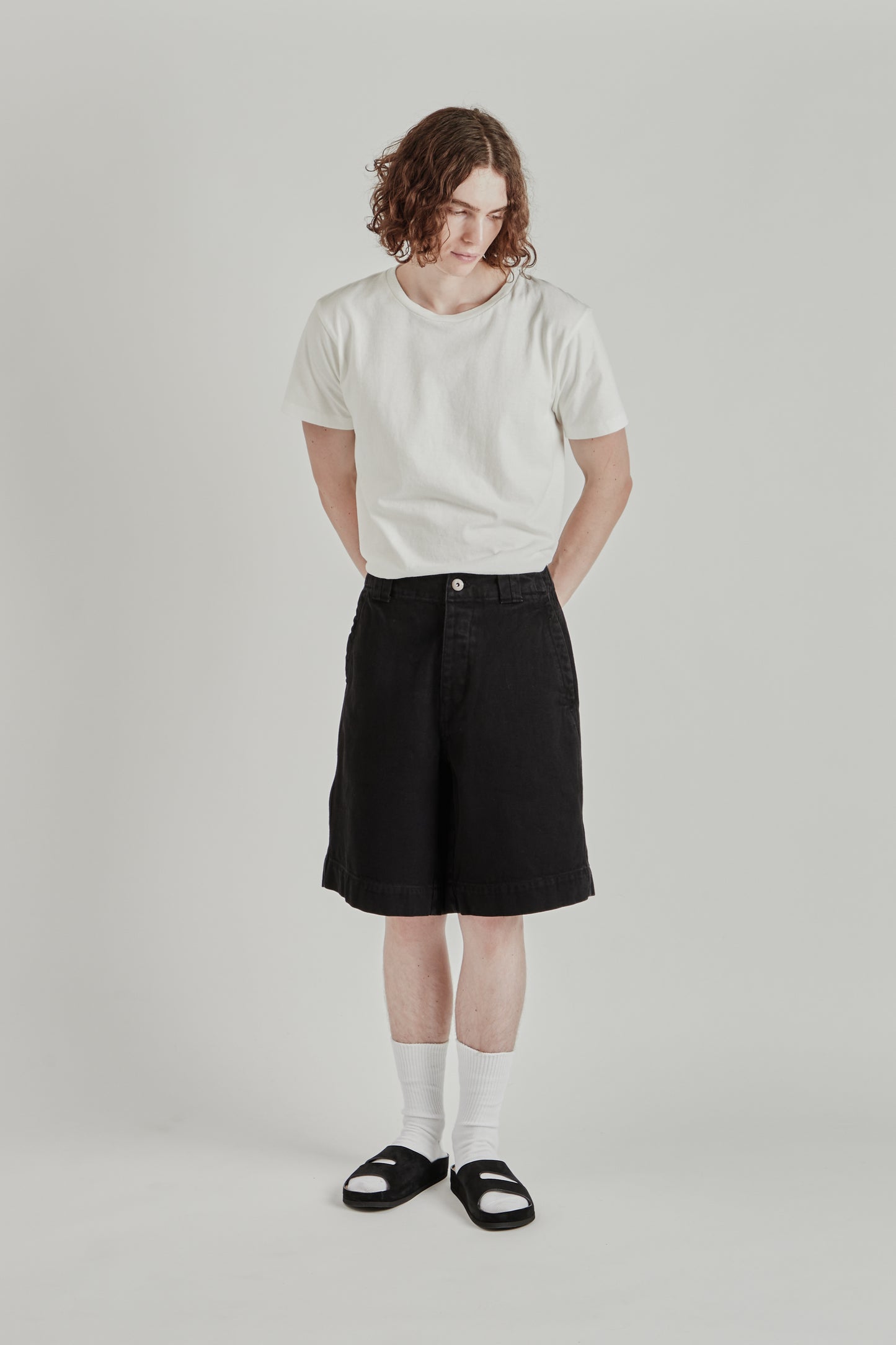 Dad Denim Bermuda Shorts - Black