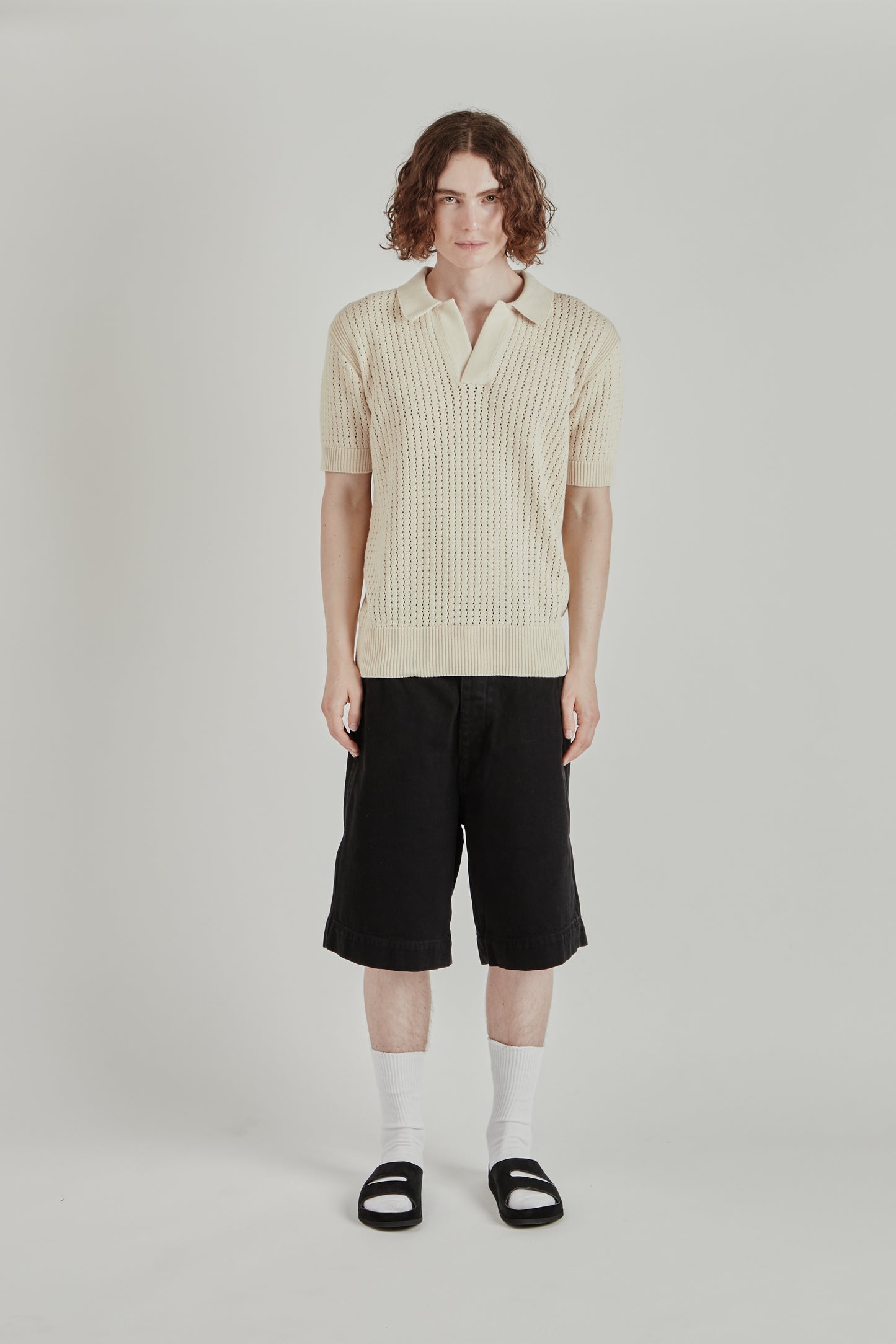 Mesh Polo - Beige