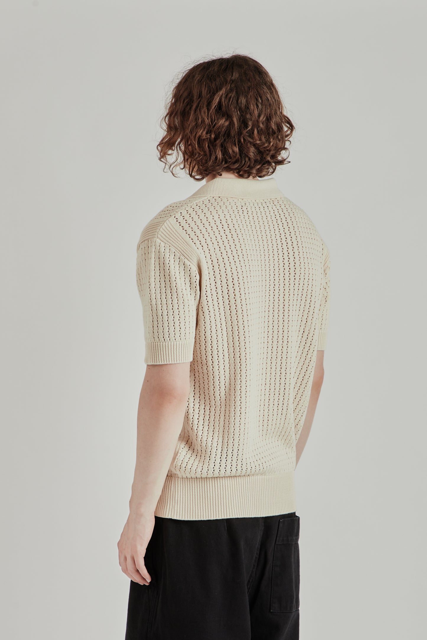 Mesh Polo - Beige