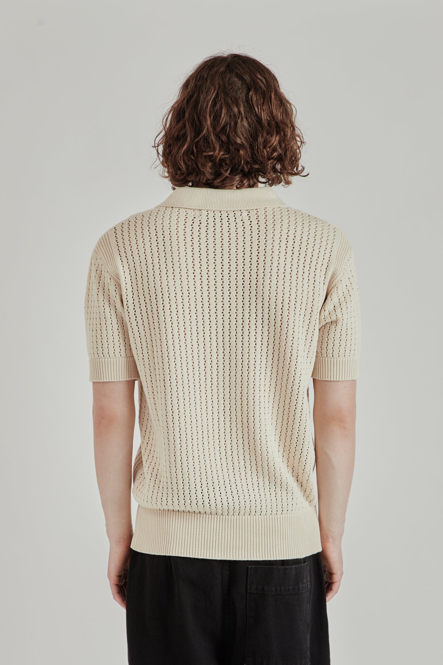 Mesh Polo - Beige