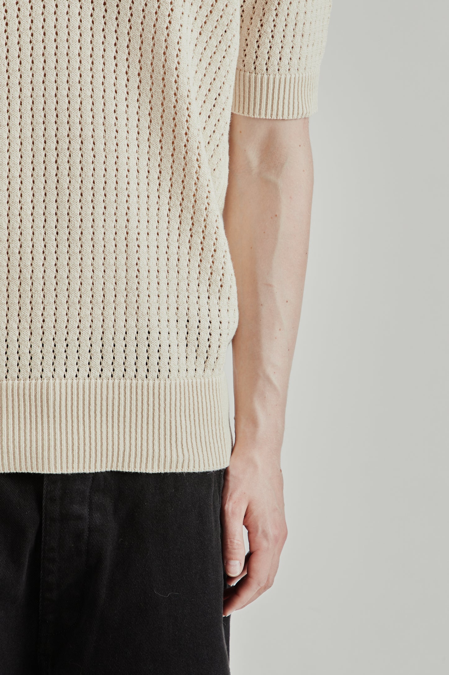 Mesh Polo - Beige