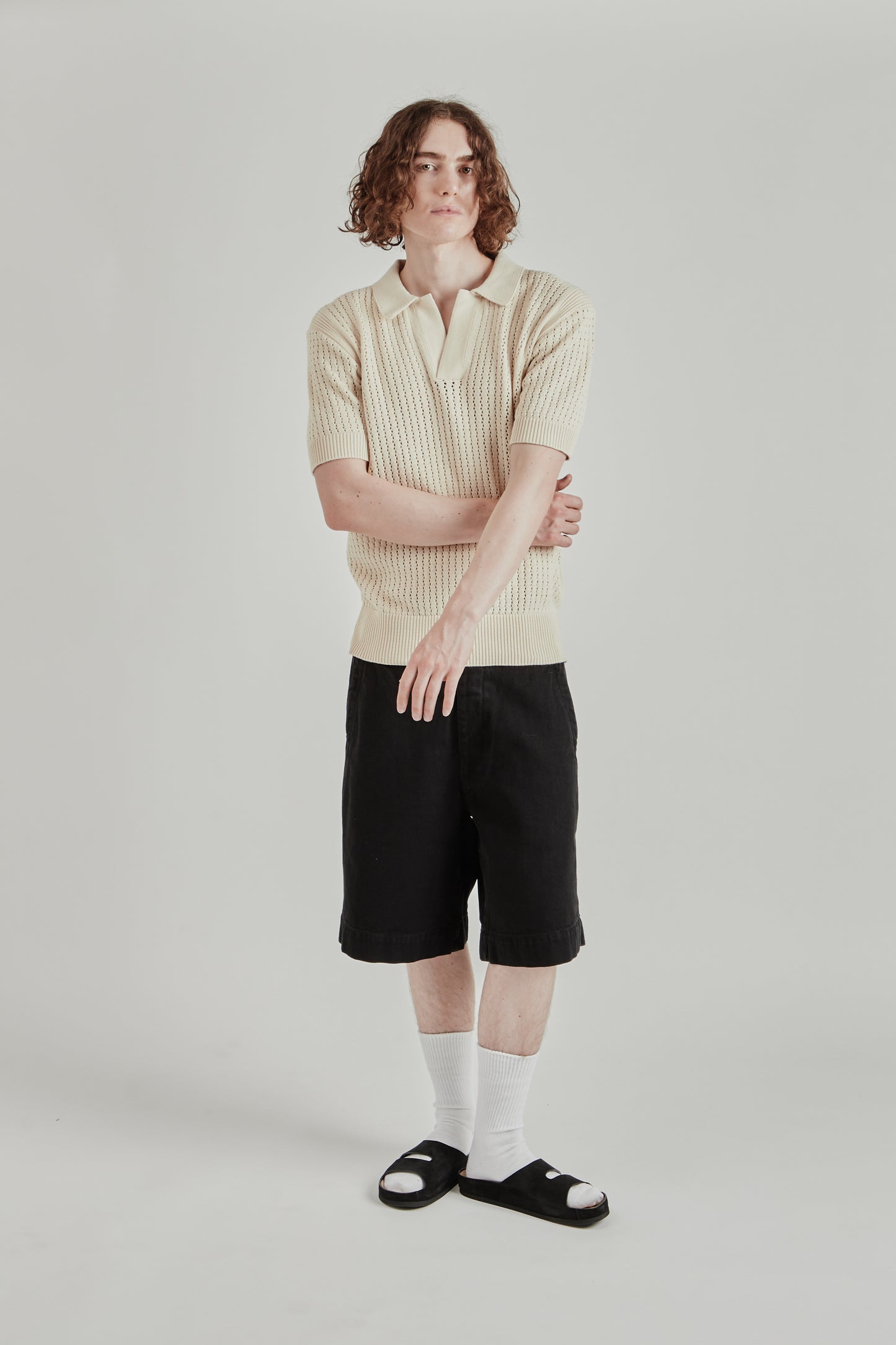 Mesh Polo - Beige