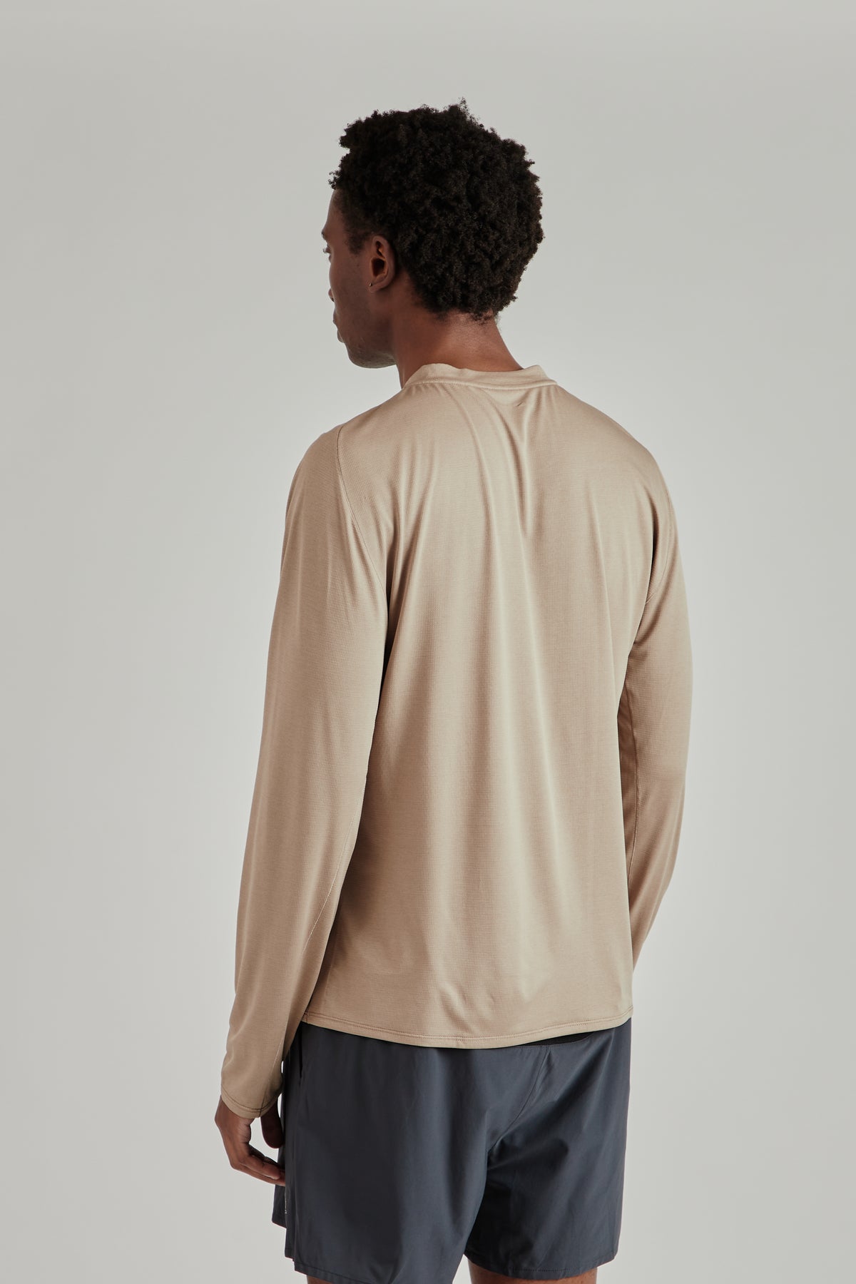 Lateral Peak Long Sleeve Tee - Greige