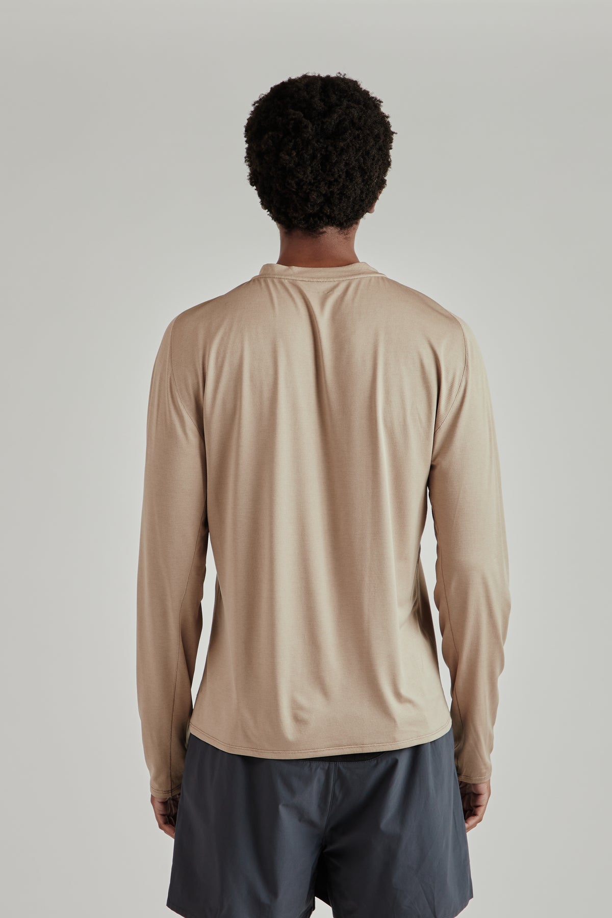 Lateral Peak Long Sleeve Tee - Greige