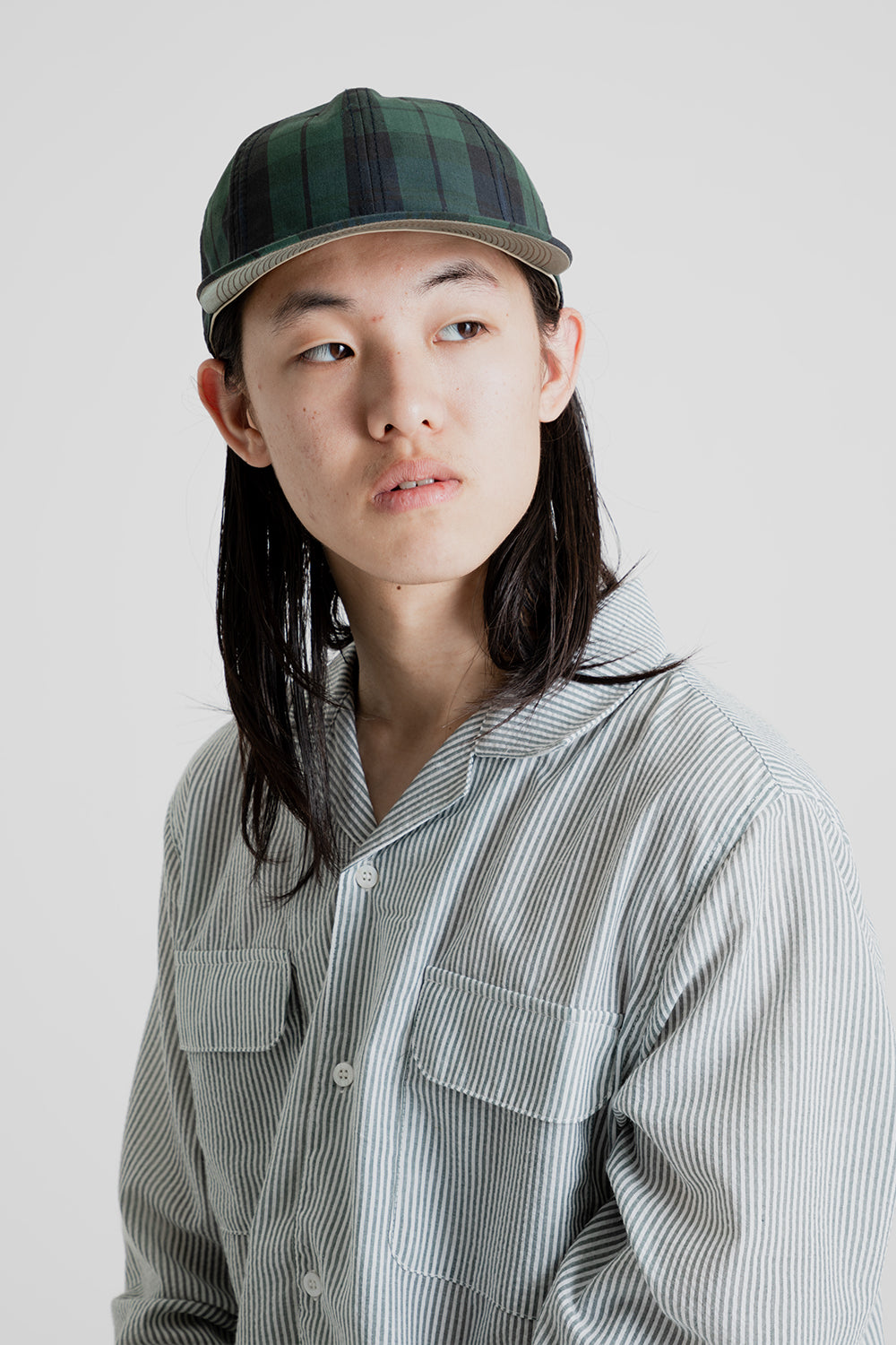 Poten Tartan Cap in Navy