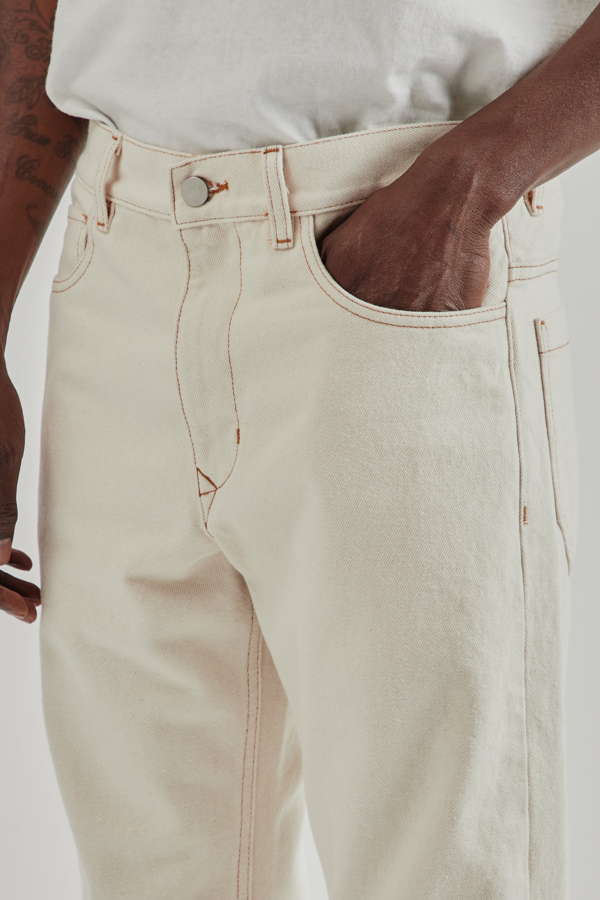 Ranra FW25 Bough Denim Pants Ecru13