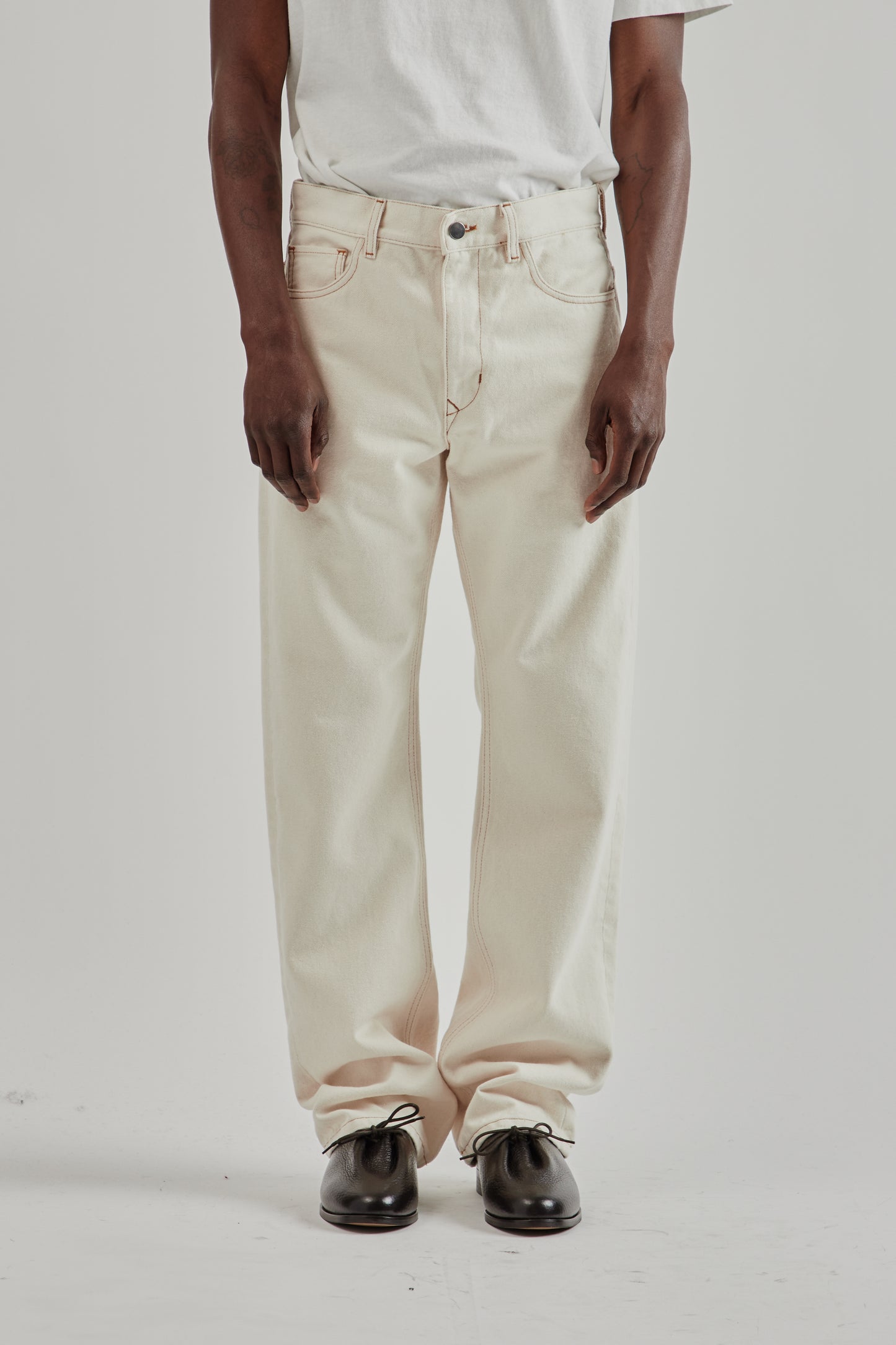 Ranra FW25 Bough Denim Pants Ecru3