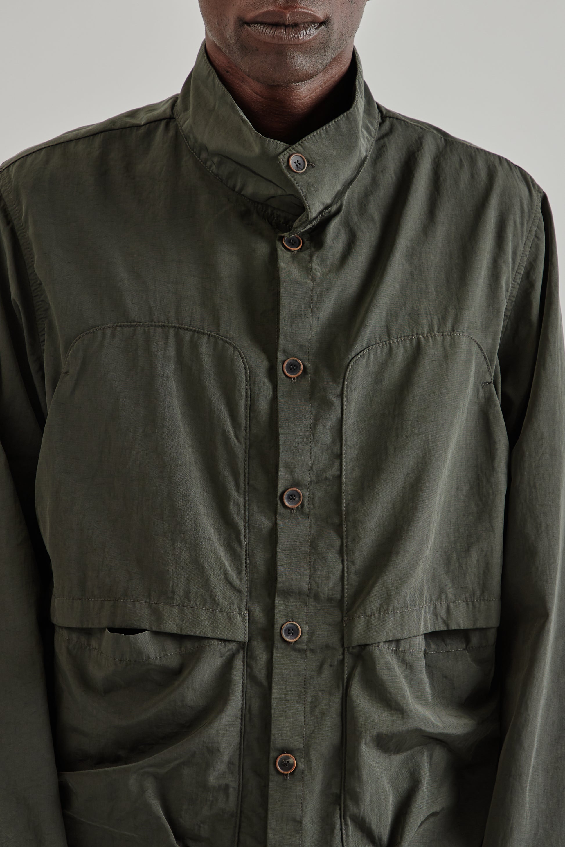Ranra FW25 Epitome Canvas Nylon LS Shirt Peat14