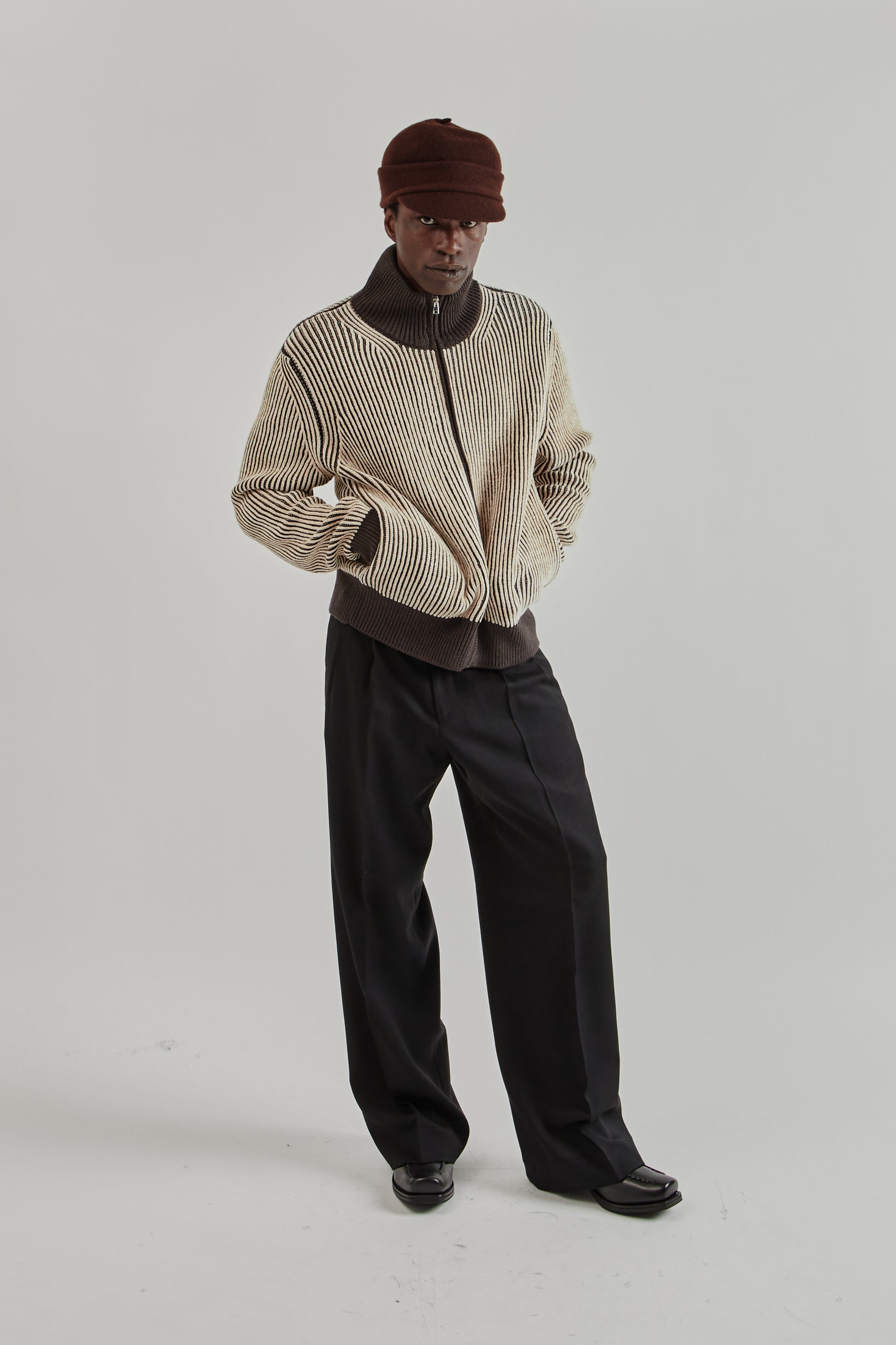 Ranra FW25 Lahar Full Zip Cardigan Putty 10