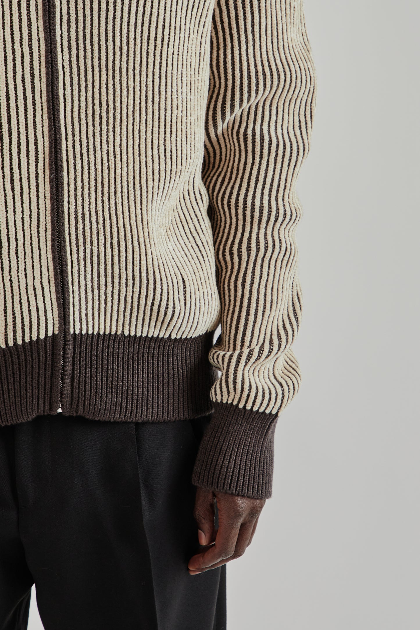 Ranra FW25 Lahar Full Zip Cardigan Putty 8