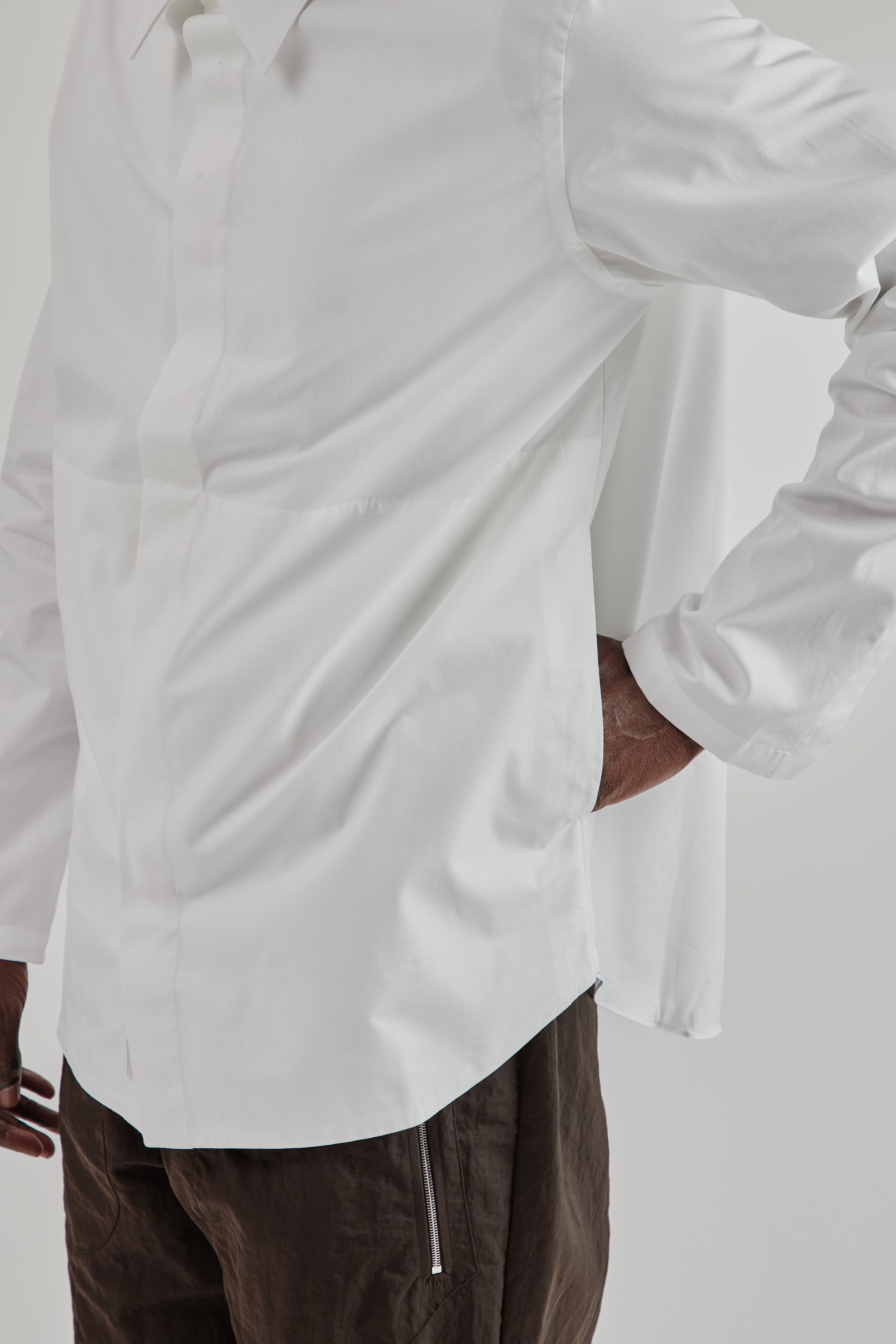 Ranra FW25 Maker Cotton Shirt White 9