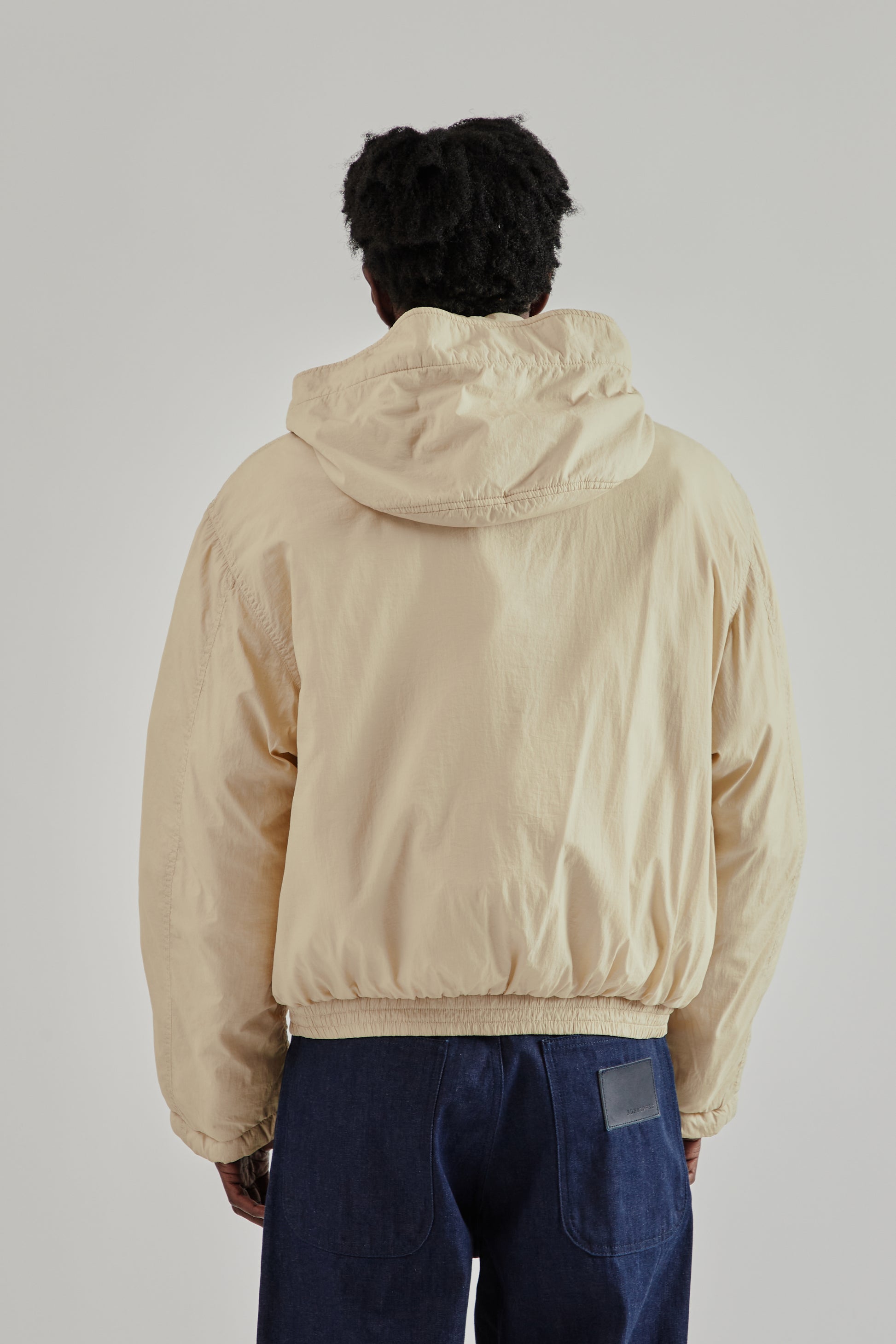 Ranra FW25 Purs Padded Nylon Hoodie Jacket Putty 5