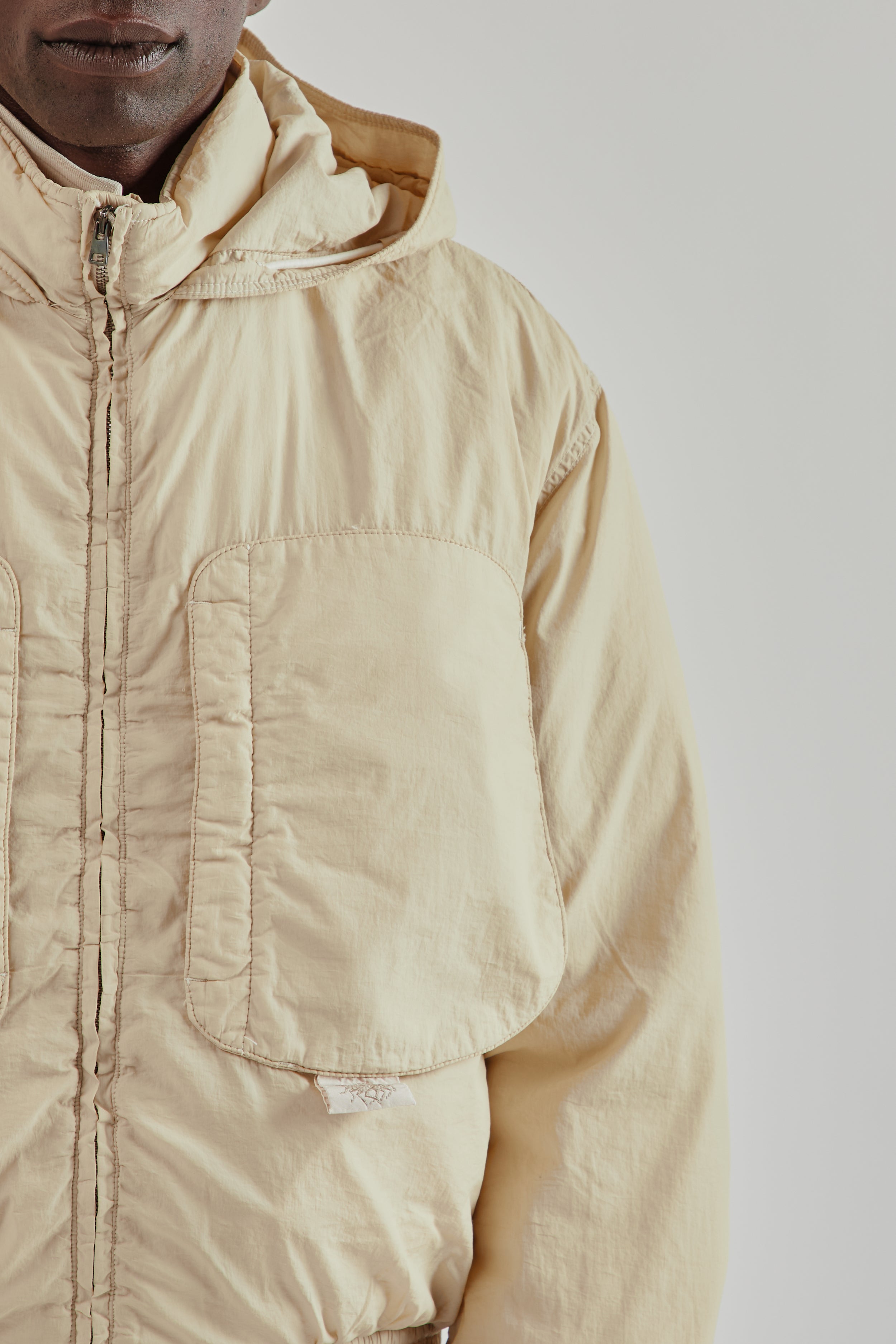 Ranra Purs Padded Nylon Hoodie Jacket - Putty | Wallace Mercantile