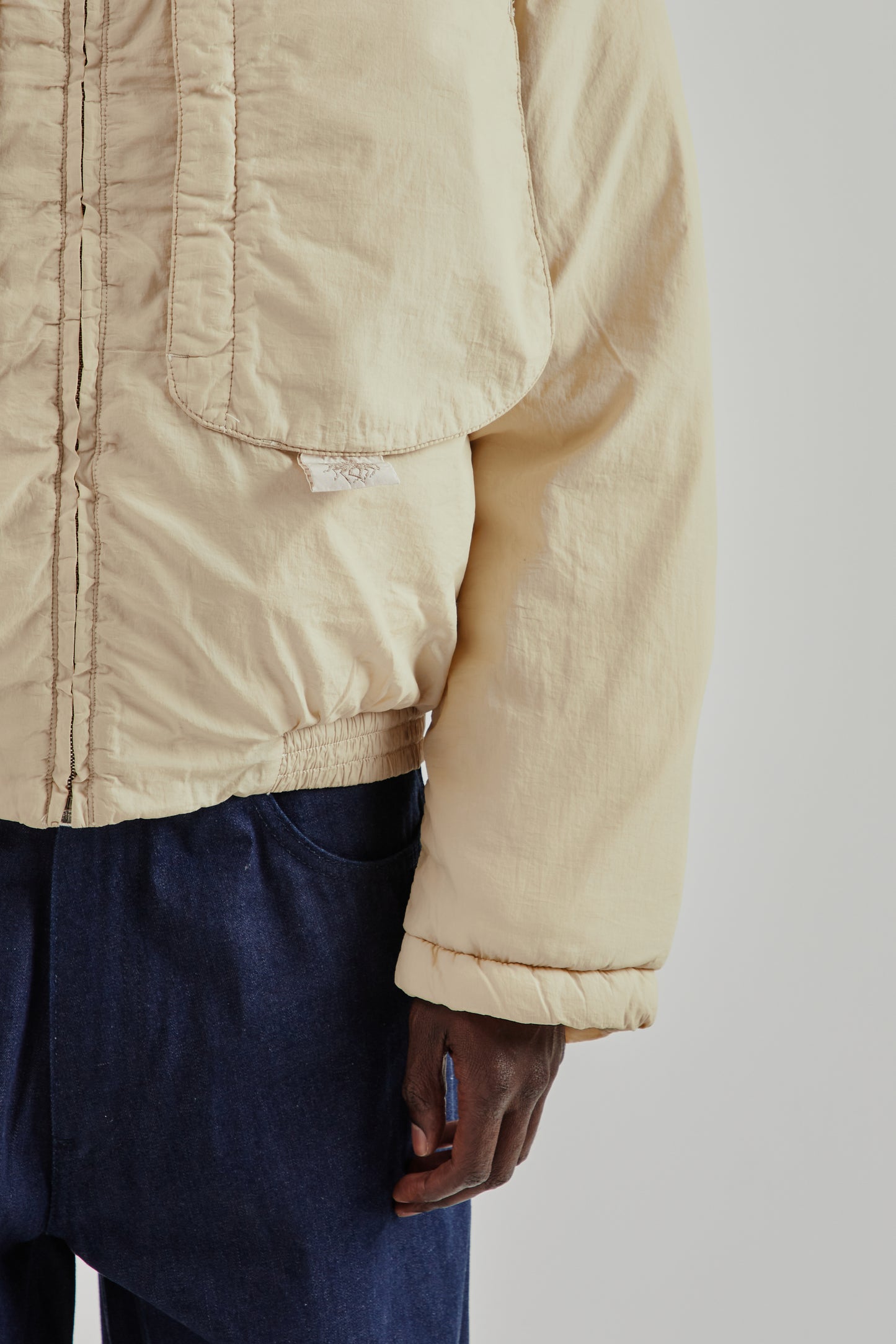 Ranra FW25 Purs Padded Nylon Hoodie Jacket Putty 8