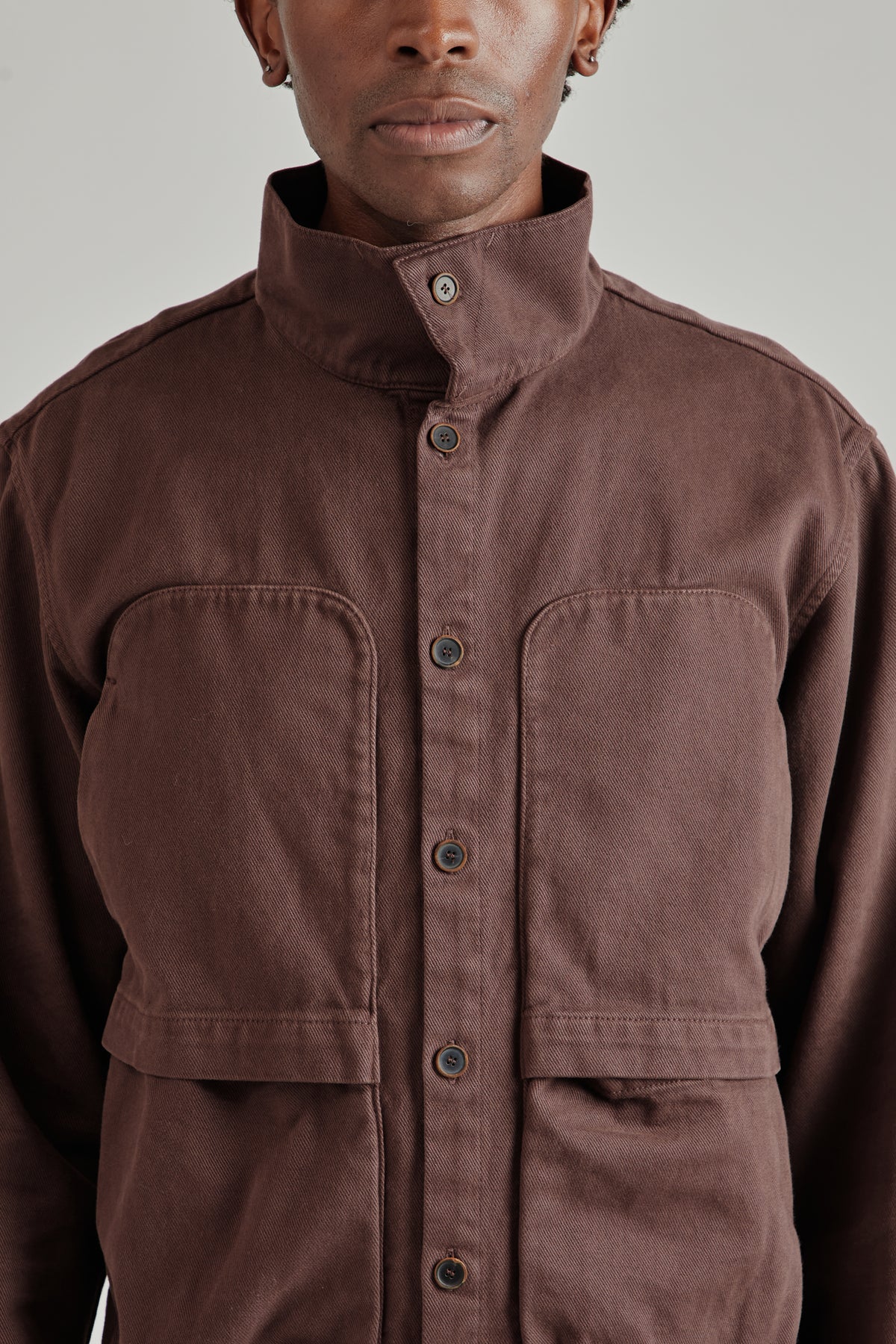 Epitome Cotton Overshirt - Deep Mohagony