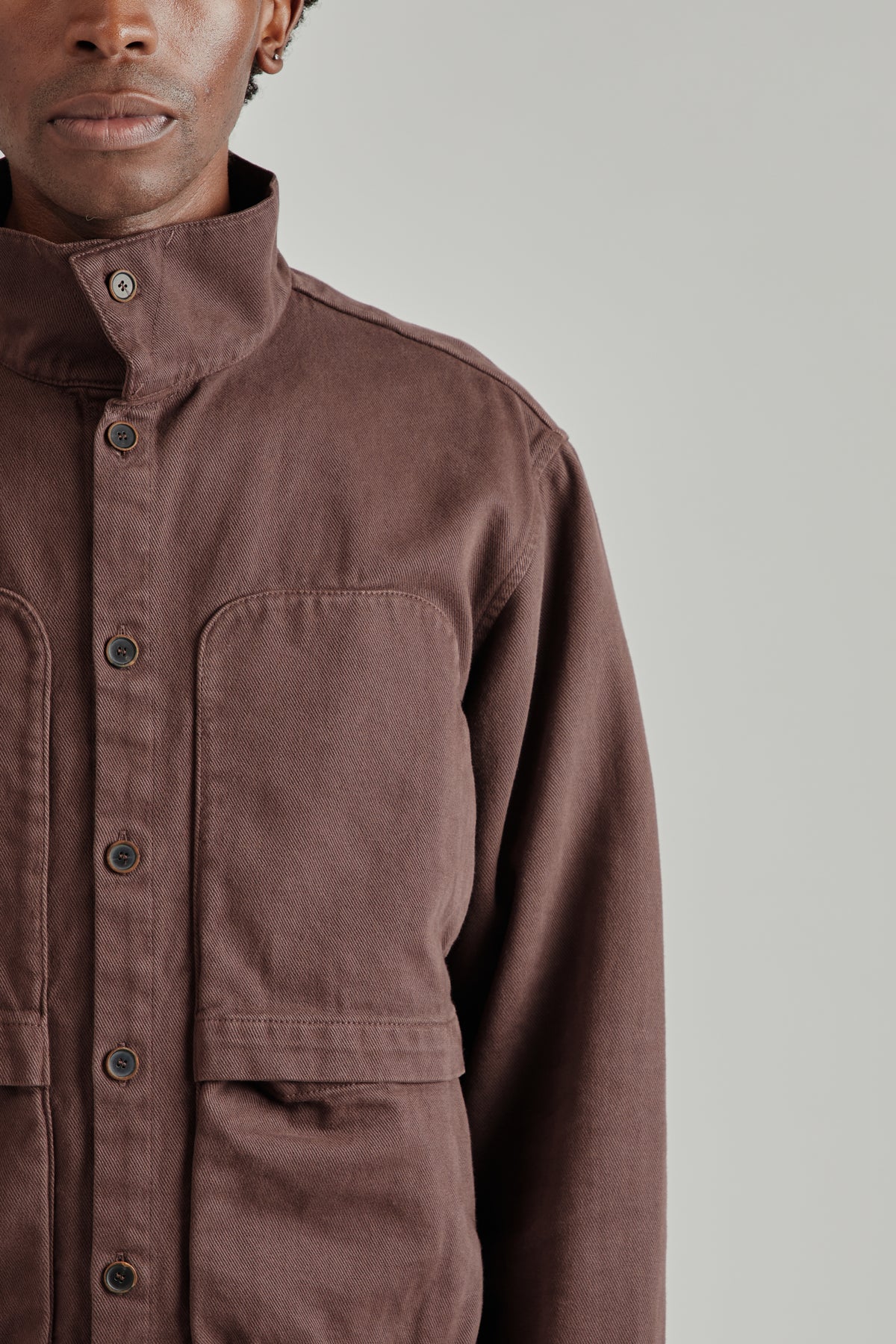 Epitome Cotton Overshirt - Deep Mohagony