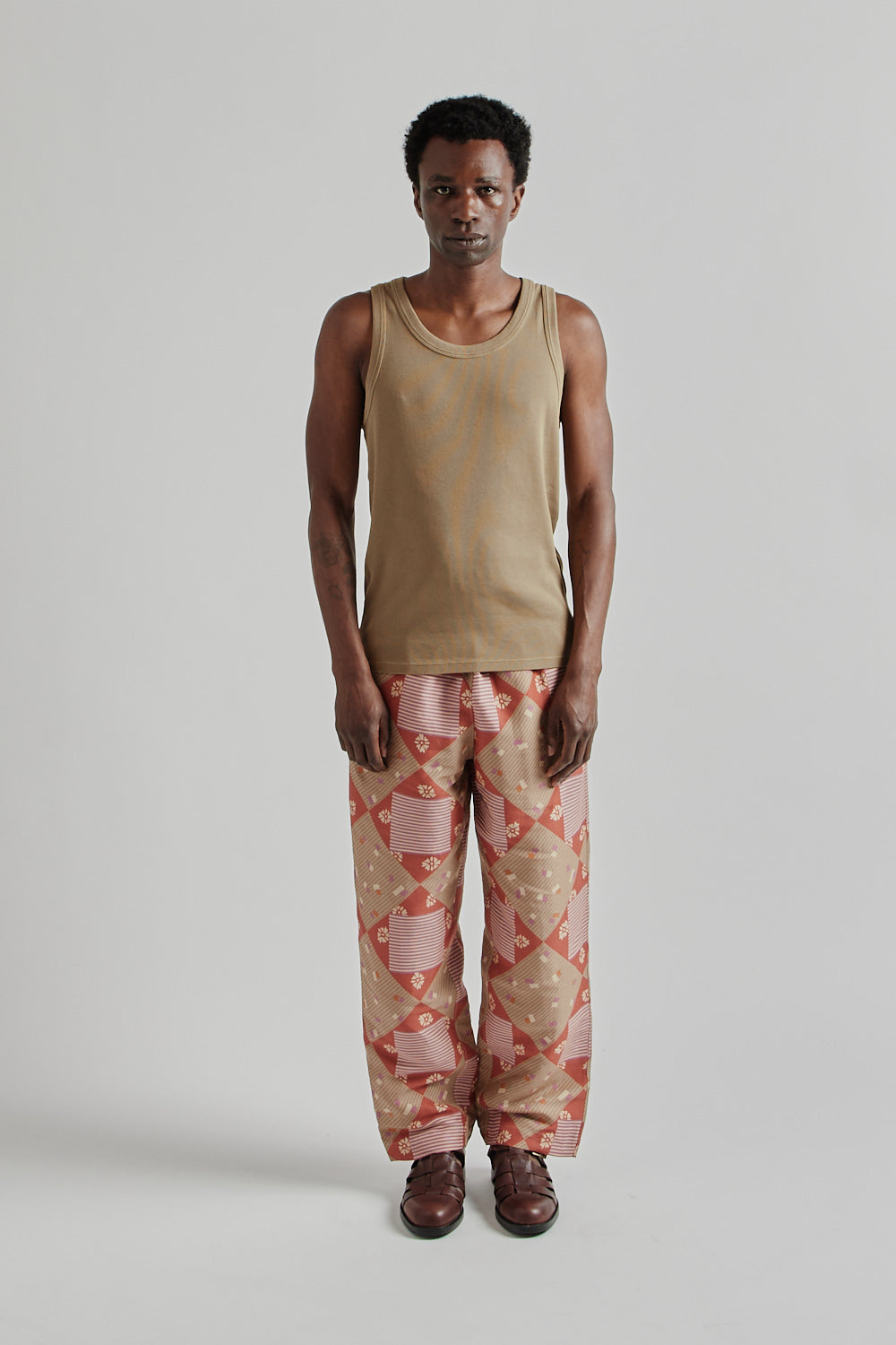 Ranra SS25 Collector Pant Printed Viscose Red PJ Print 1