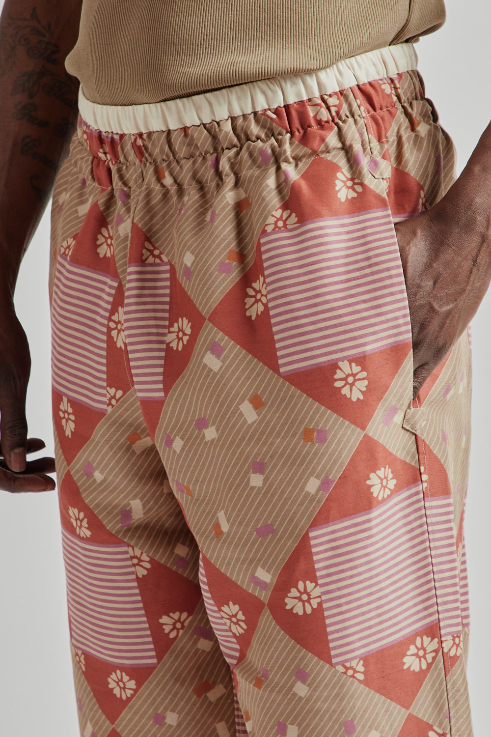 Ranra SS25 Collector Pant Printed Viscose Red PJ Print 10