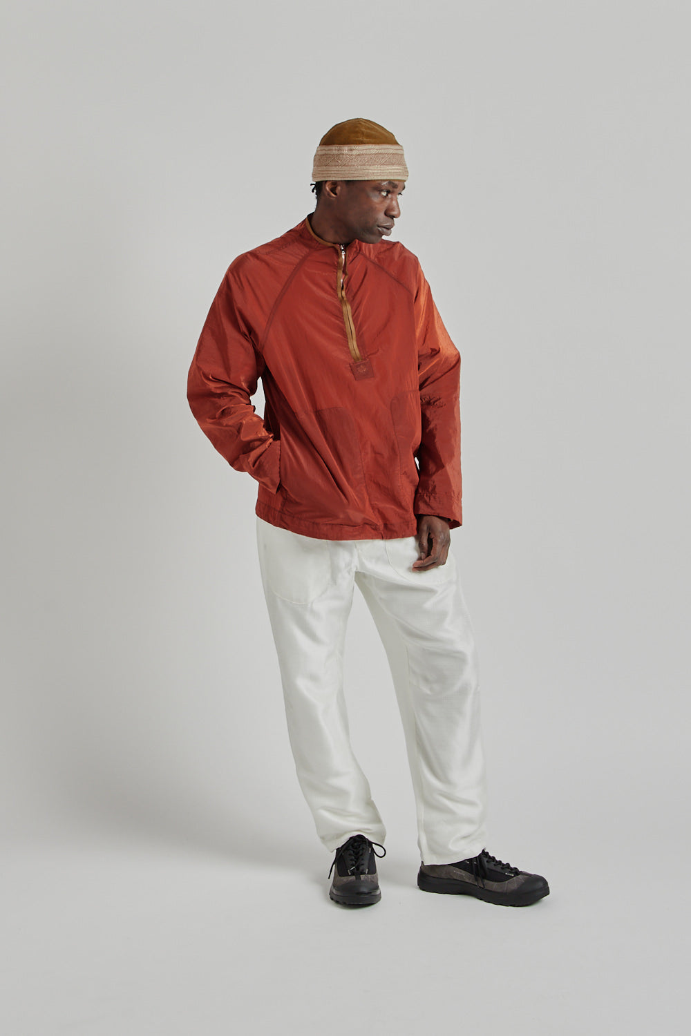 Ranra Ganga Shiny Nylon Track Top - Roasted Russet | Wallace