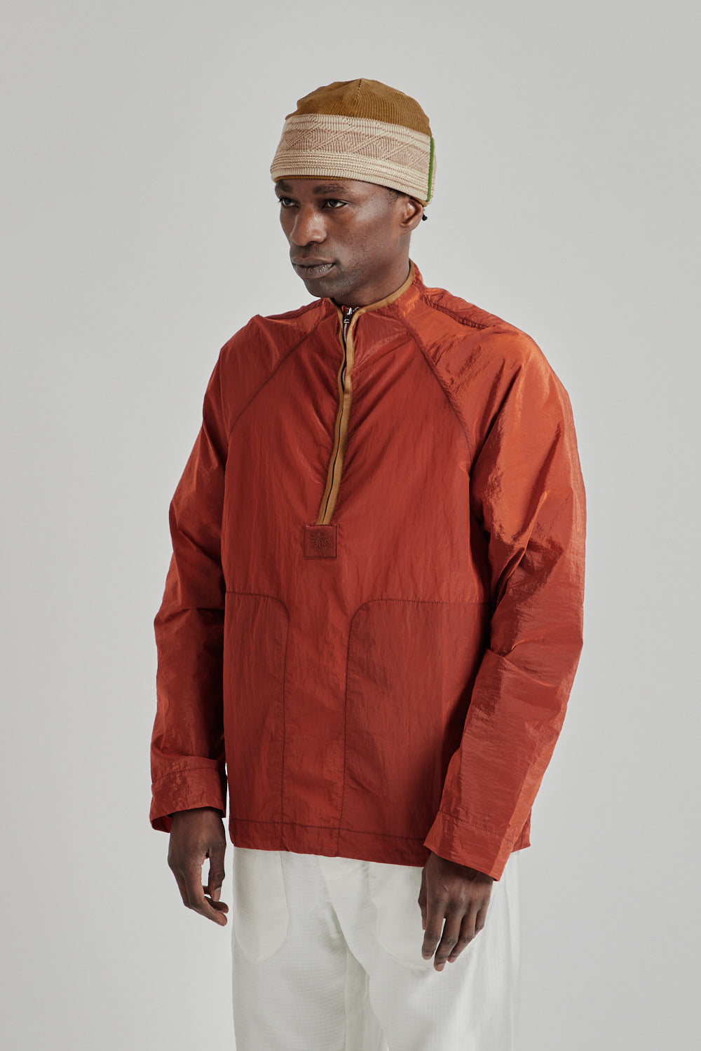 Tab Ranra Ranra Ganga Shiny Nylon Track Top - Roasted Russet | Wallace Mercantil ...