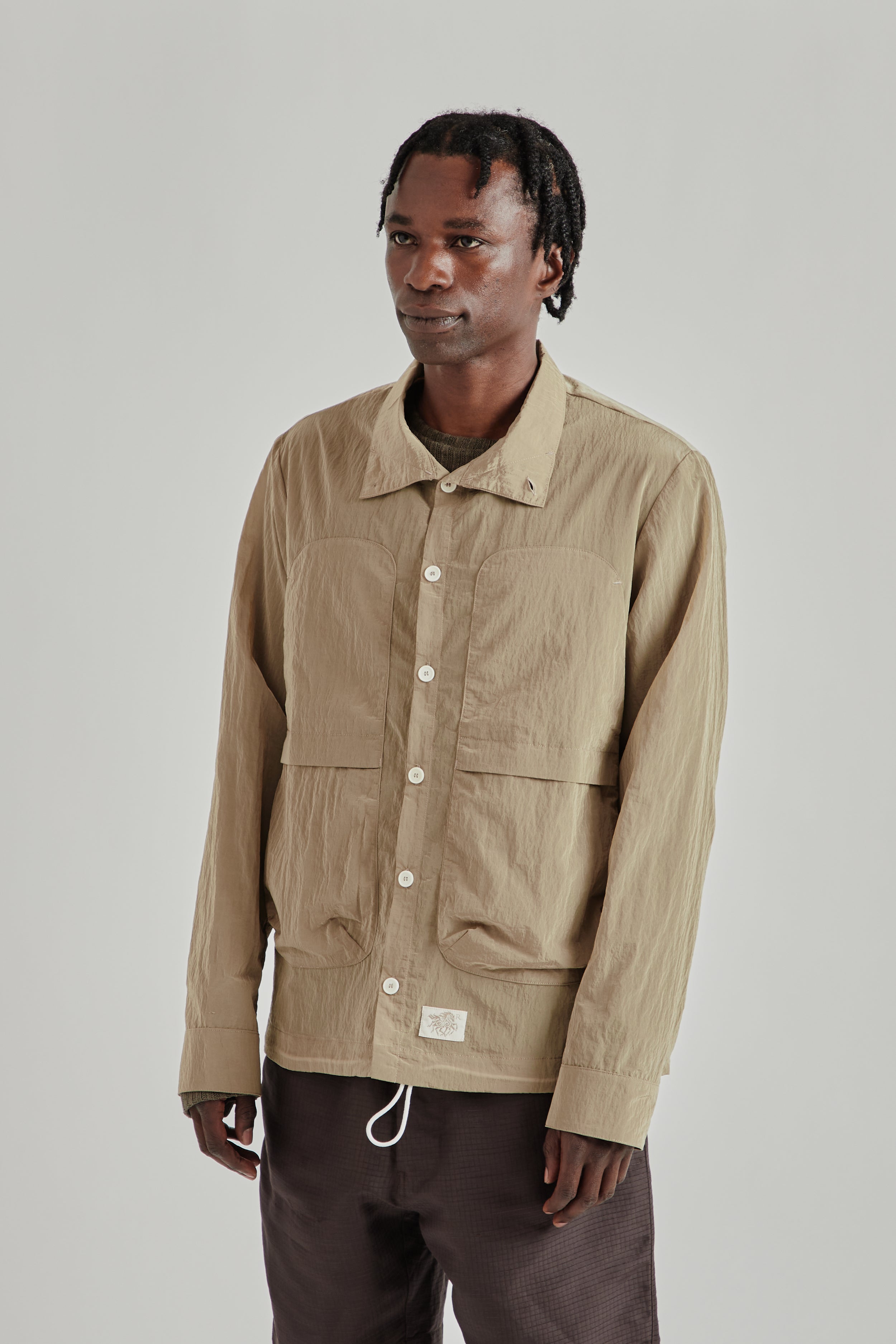 ジャケット・アウター RANRA EPITOME SHINY NYLON LS OVERSHIRT Ranra Epitome Shiny Nylon Long Sleeve Overshirt - Starfish
