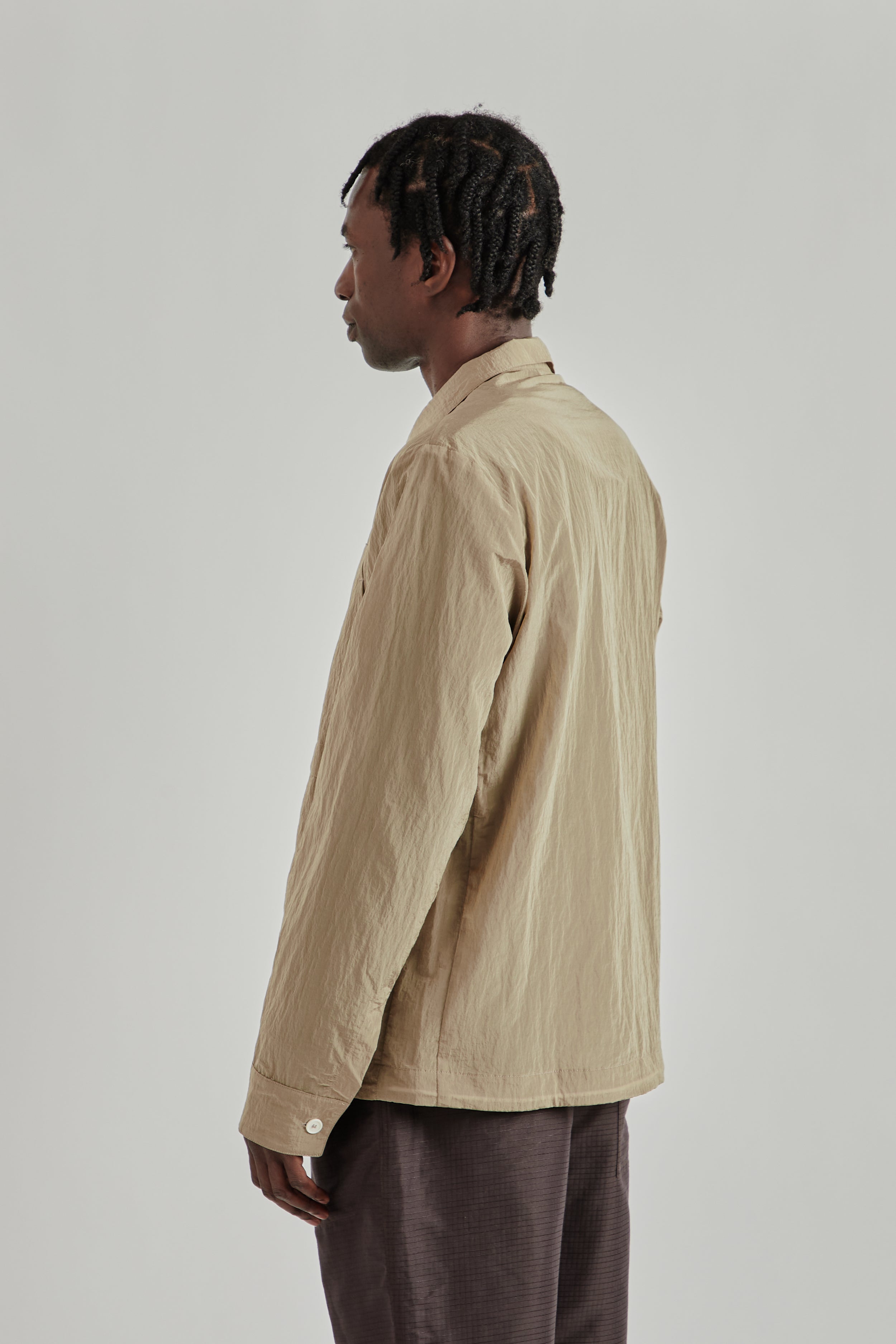 Ranra Epitome Shiny Nylon Long Sleeve Overshirt - Starfish