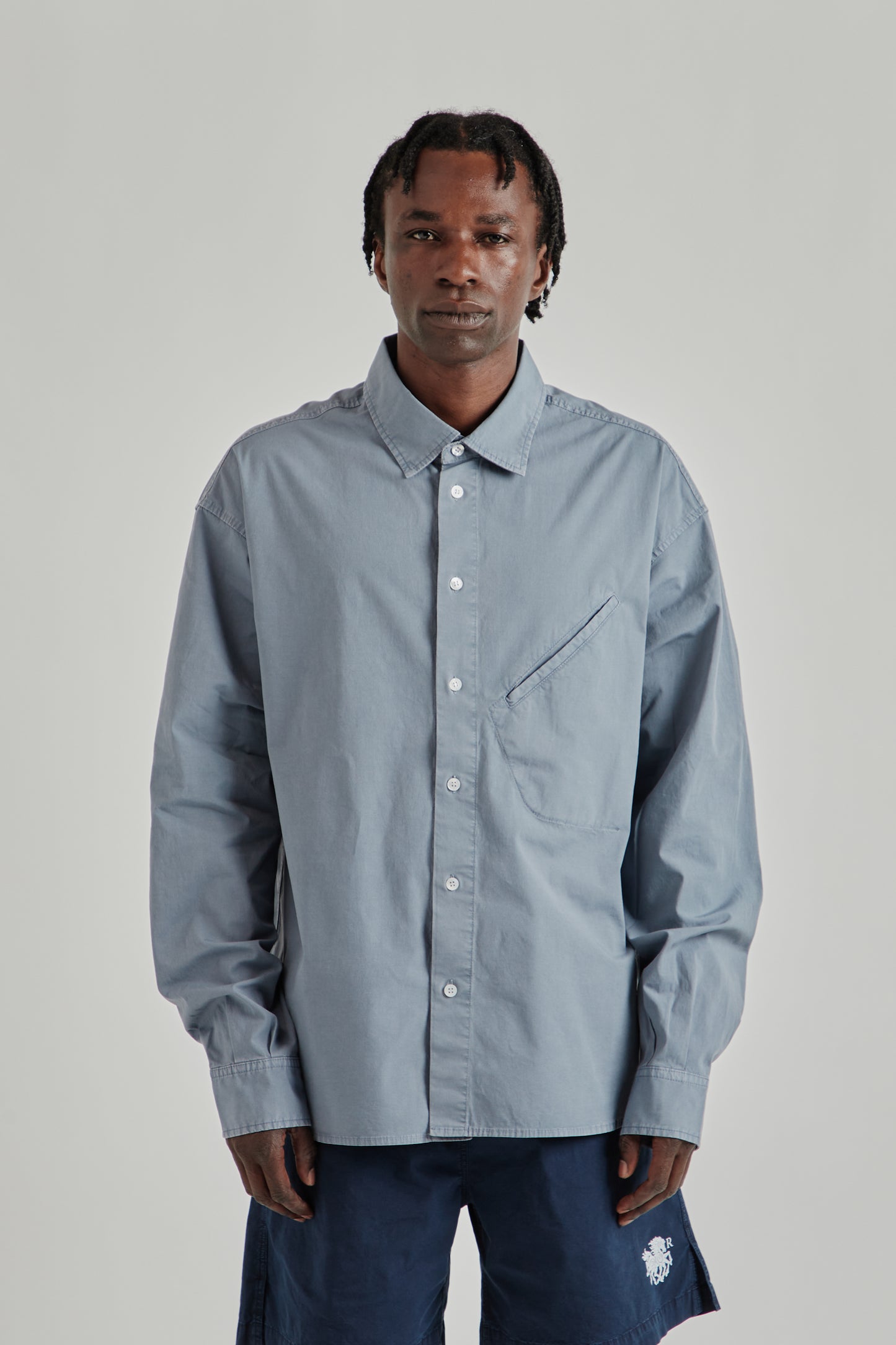 Ranra SS26 Field Cotton LS Shirt Folkstone Grey 011