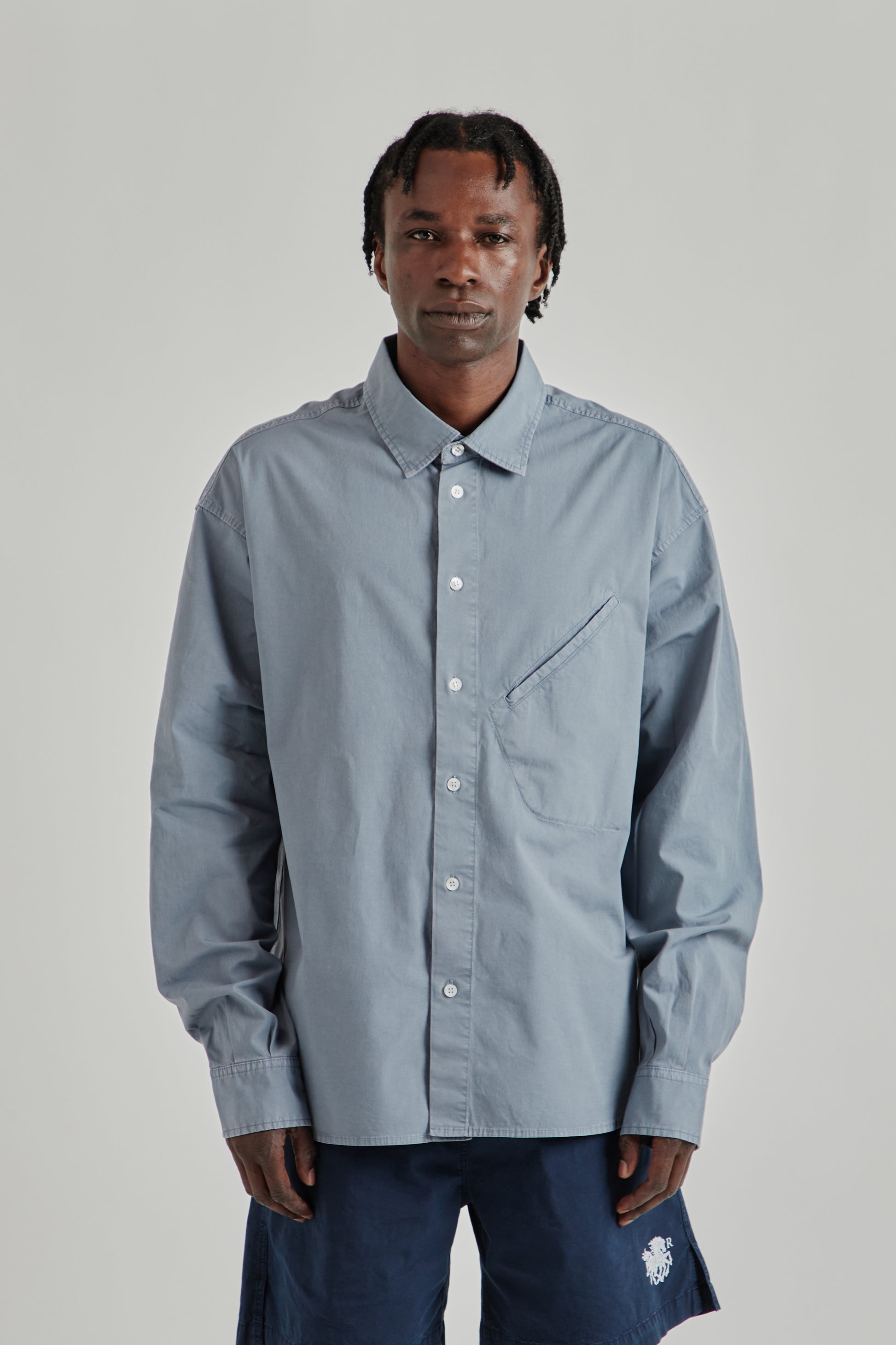 Ranra SS26 Field Cotton LS Shirt Folkstone Grey 011