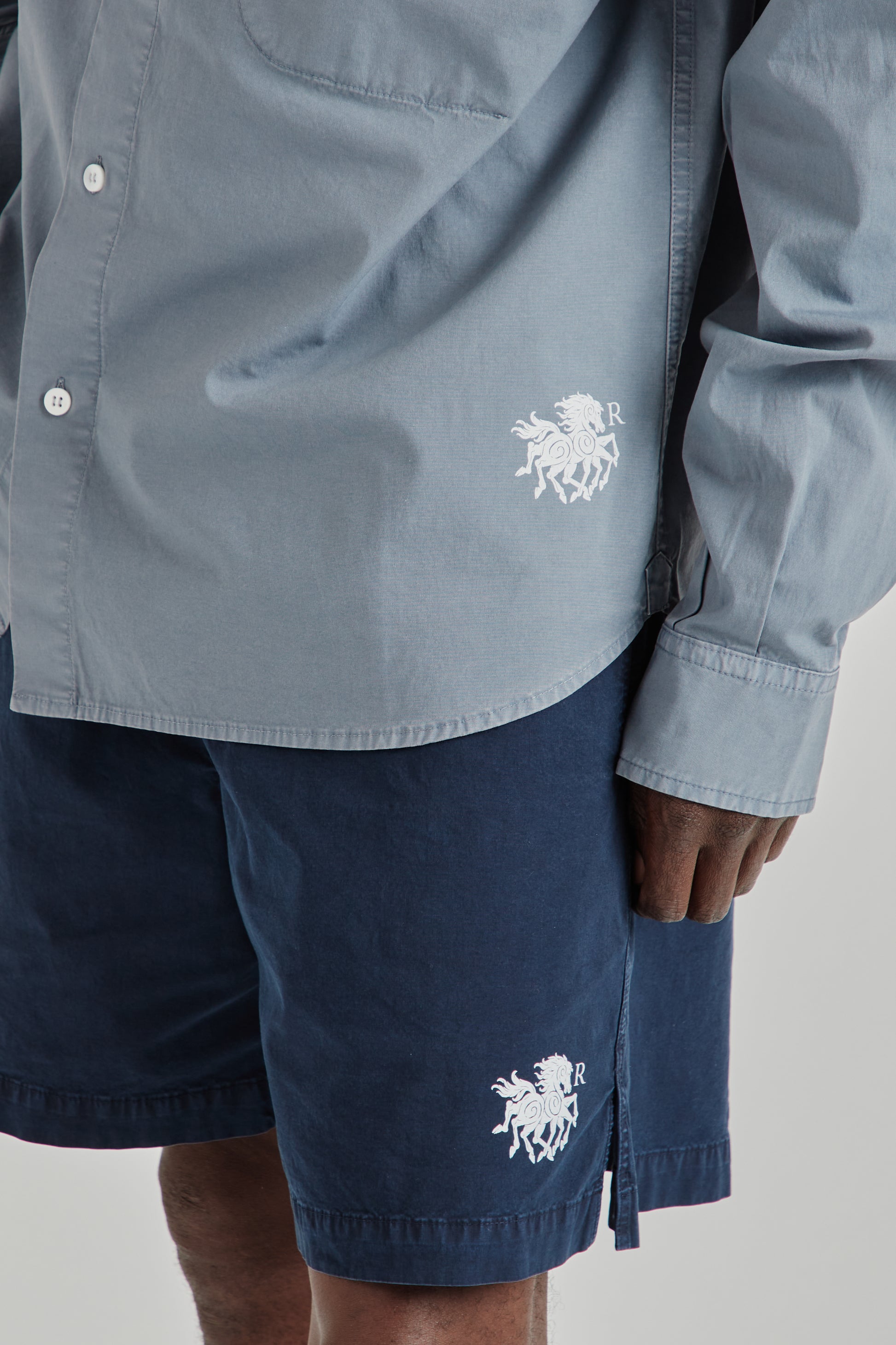 Ranra SS26 Field Cotton LS Shirt Folkstone Grey 0110