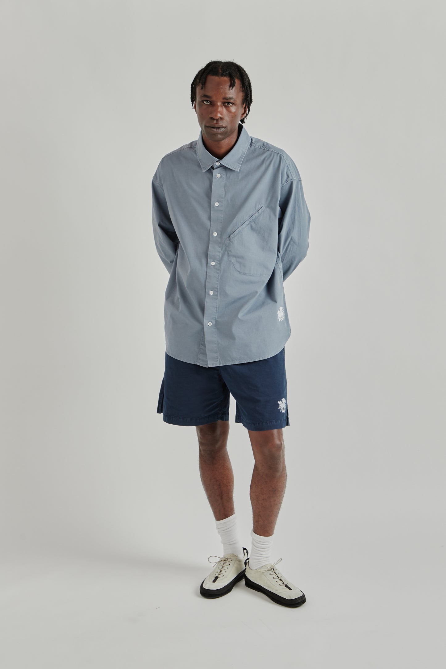Ranra SS26 Field Cotton LS Shirt Folkstone Grey 0111