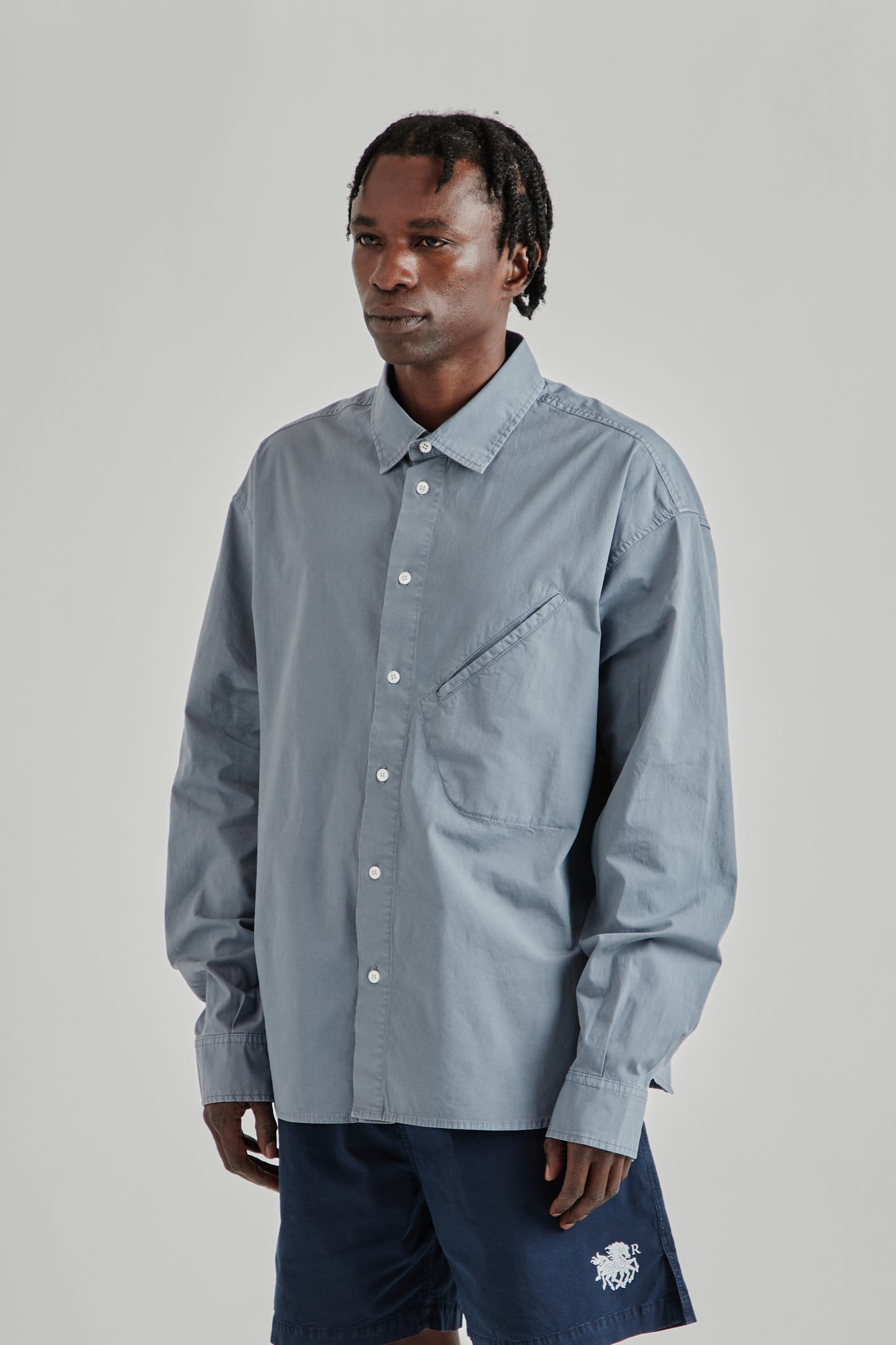 Ranra SS26 Field Cotton LS Shirt Folkstone Grey 012