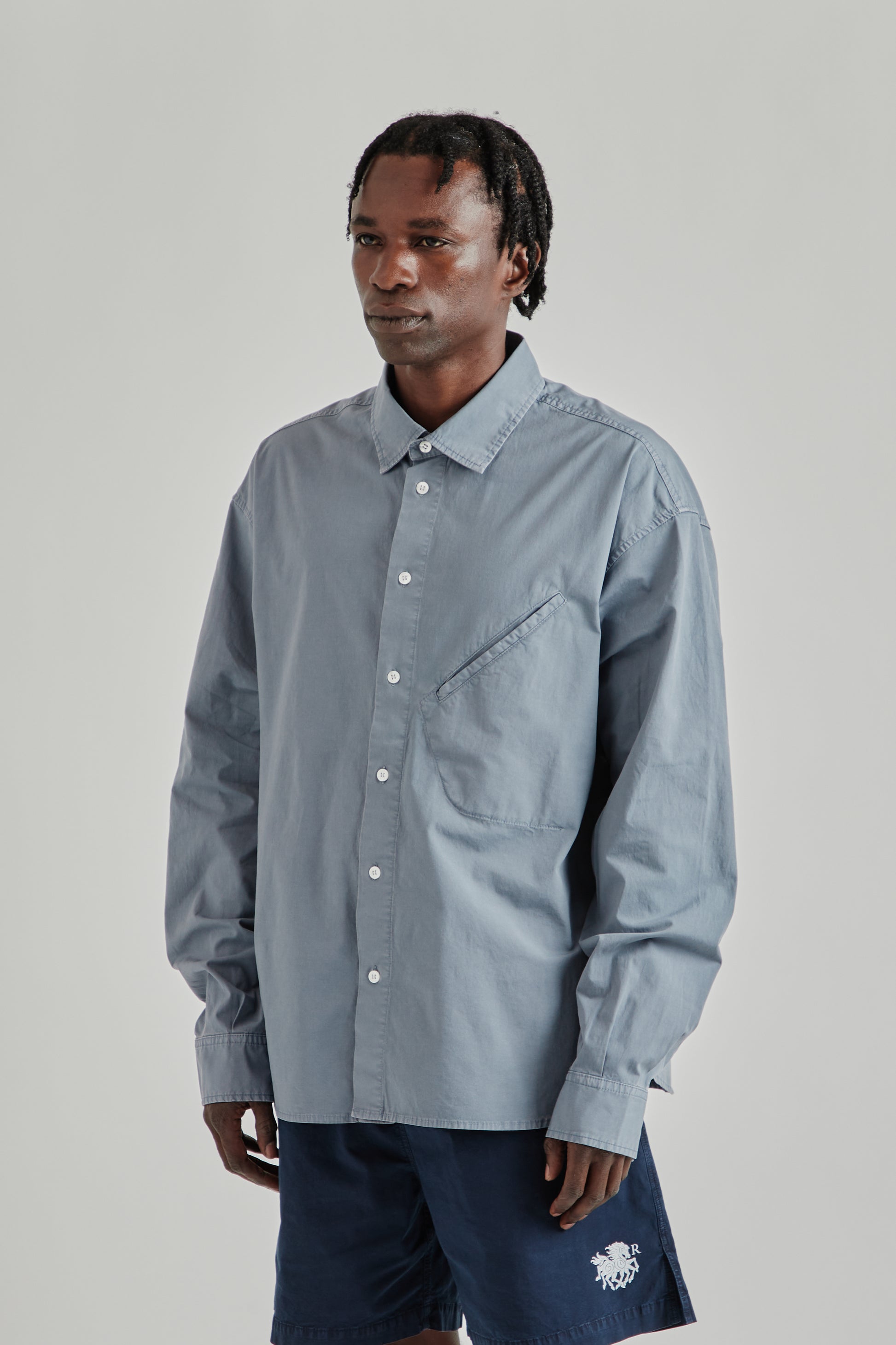 Ranra SS26 Field Cotton LS Shirt Folkstone Grey 012