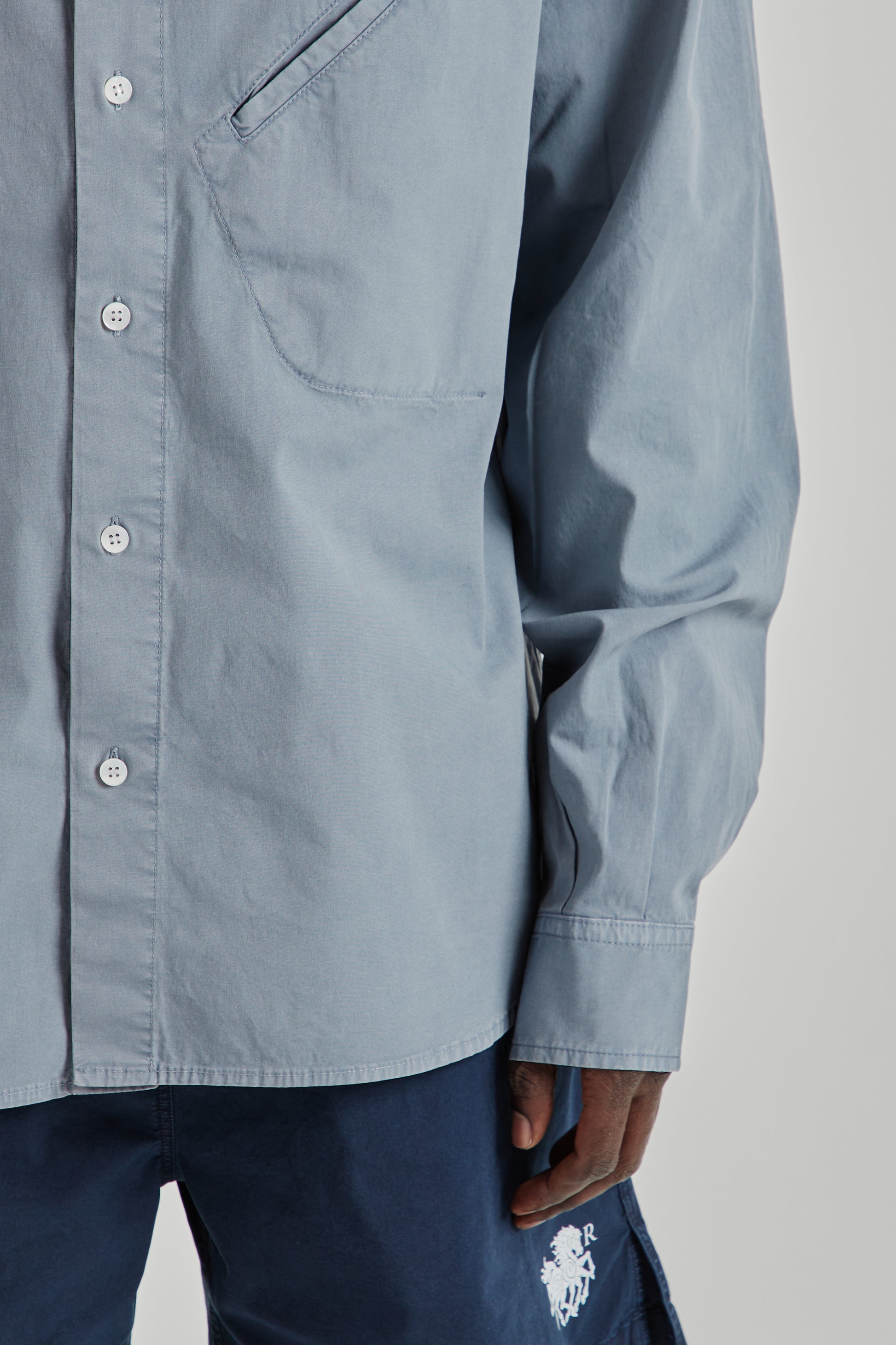Ranra SS26 Field Cotton LS Shirt Folkstone Grey 017