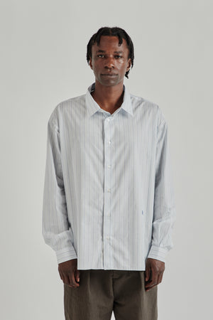 Ranra SS26 Field Cotton Silk LS Shirt Pristine Folkstone Grey 011