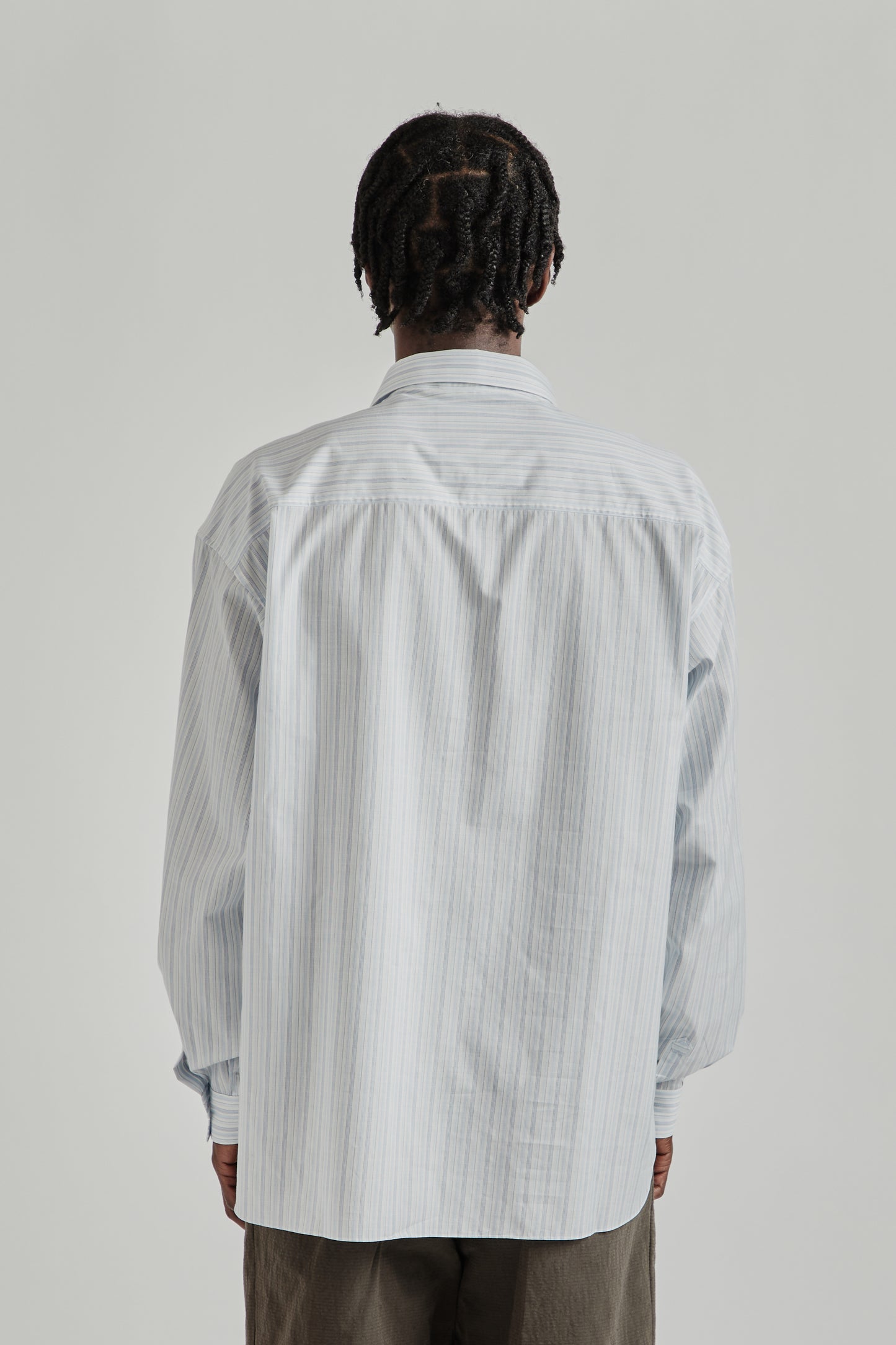 Ranra SS26 Field Cotton Silk LS Shirt Pristine Folkstone Grey 014